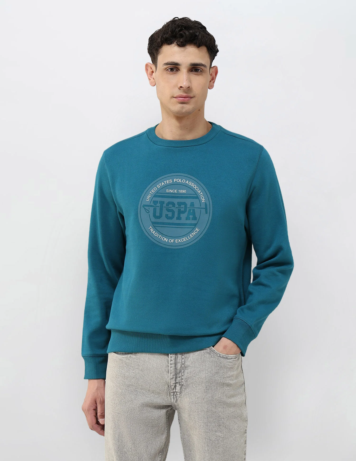 Brand Printed Regular Fit Sweatshirt - Image 6