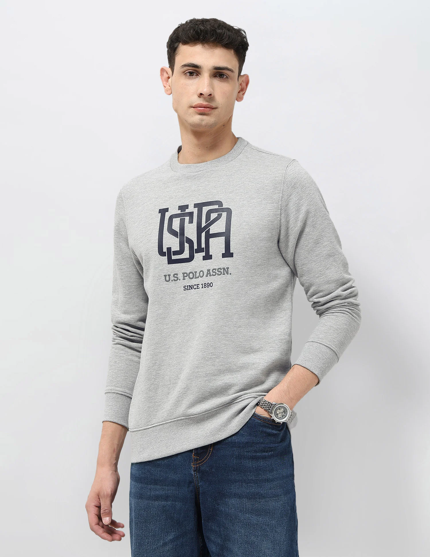 Brand Printed Regular Fit Sweatshirt