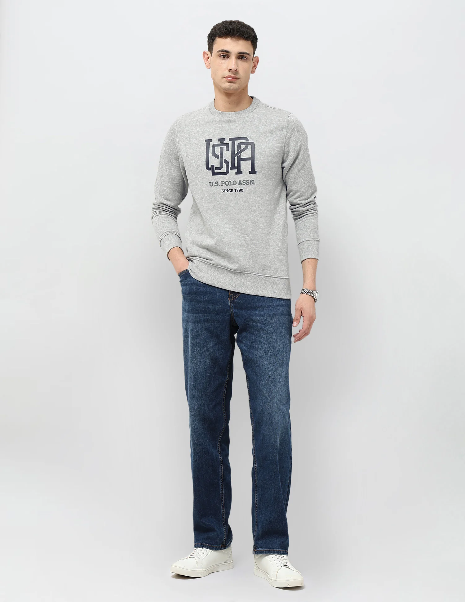 Brand Printed Regular Fit Sweatshirt - Image 3