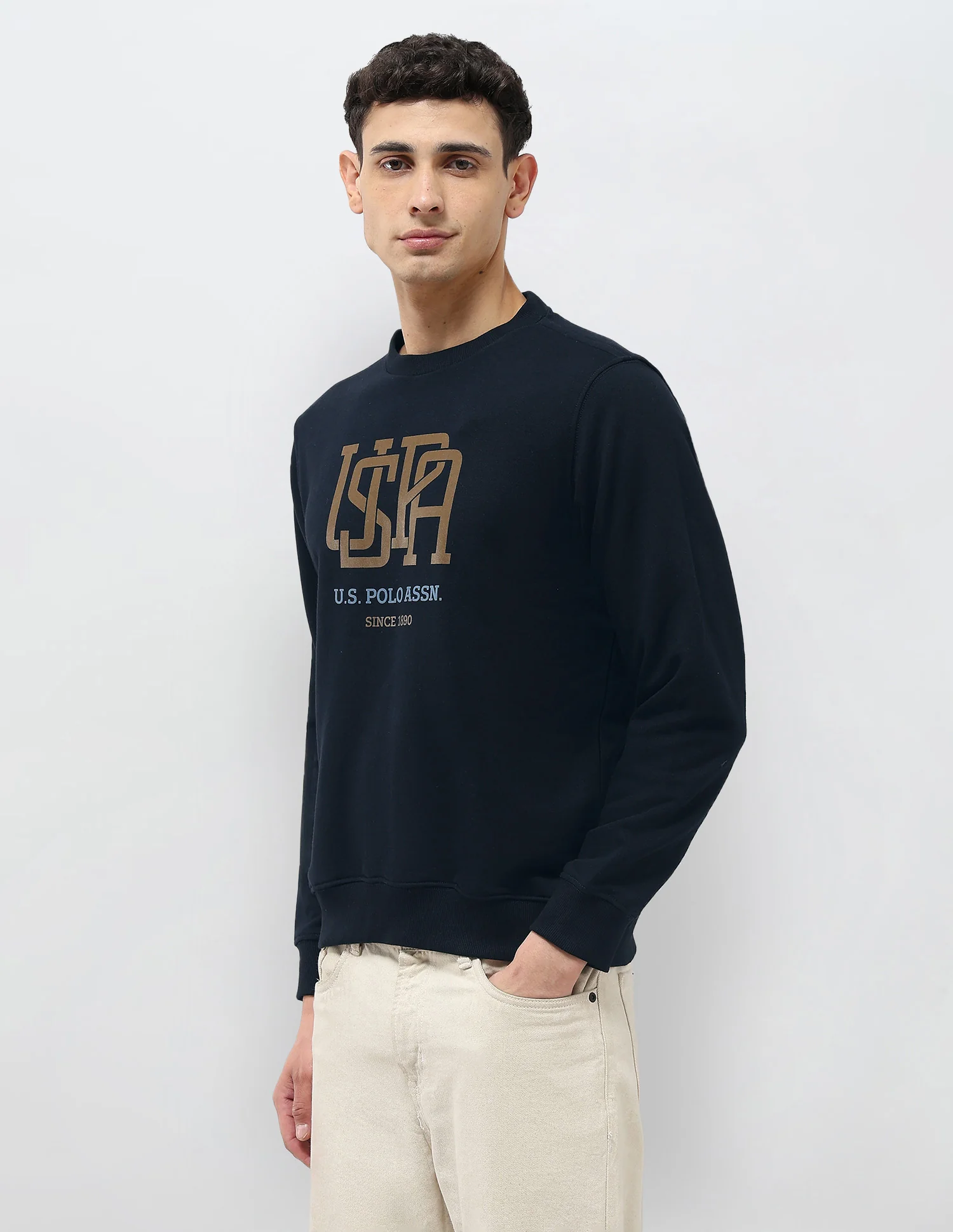 Brand Printed Regular Fit Sweatshirt - Image 4