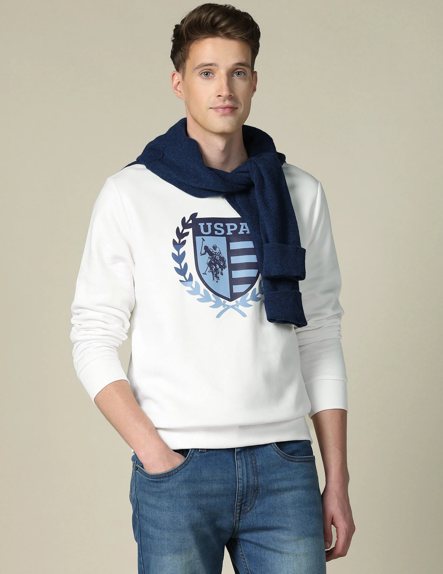 Brand Printed Regular Fit Sweatshirt