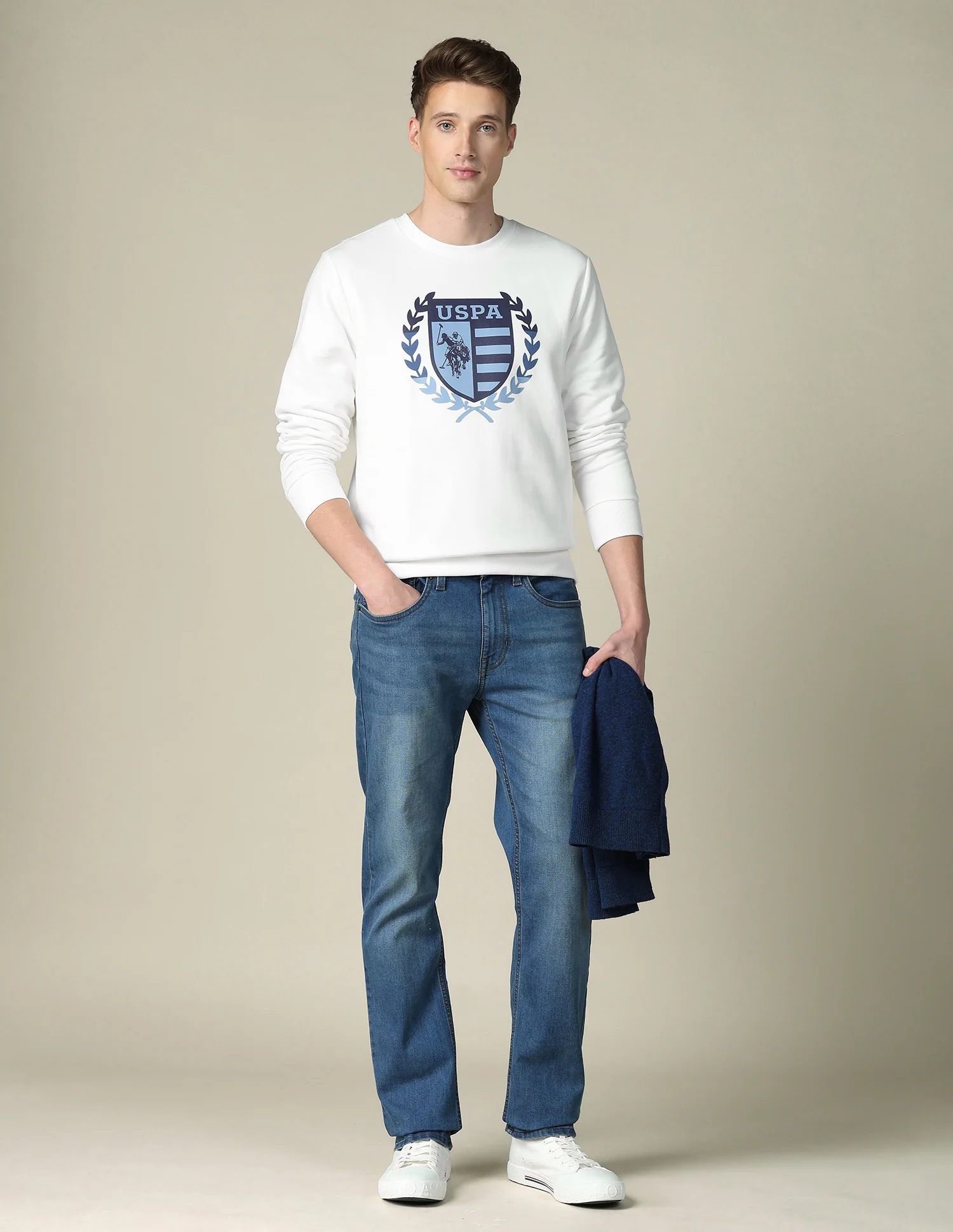 Brand Printed Regular Fit Sweatshirt - Image 3