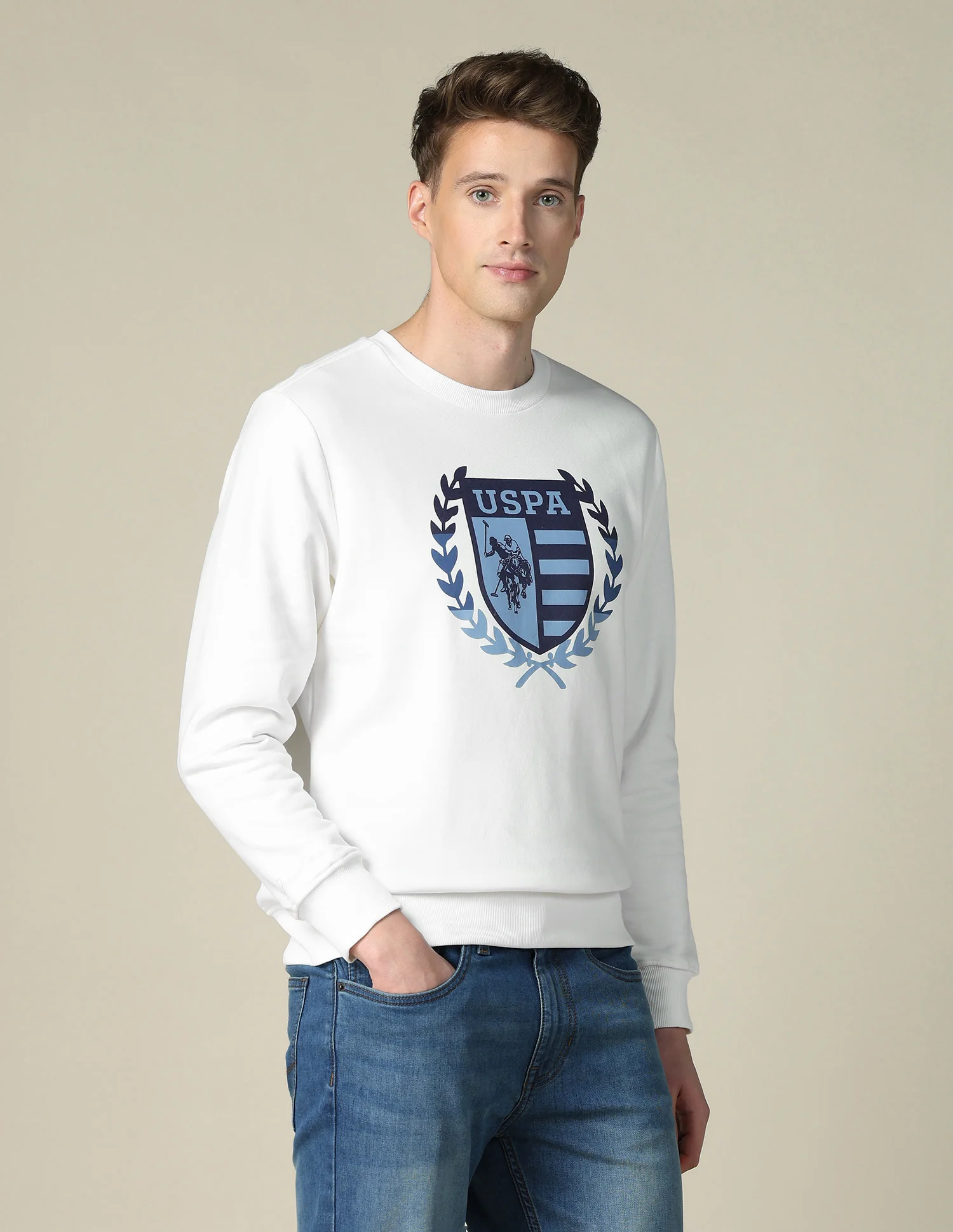 Brand Printed Regular Fit Sweatshirt - Image 4