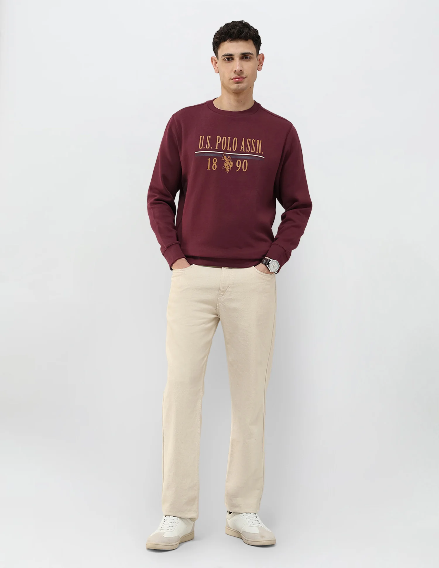 Brand Printed Regular Fit Sweatshirt - Image 3