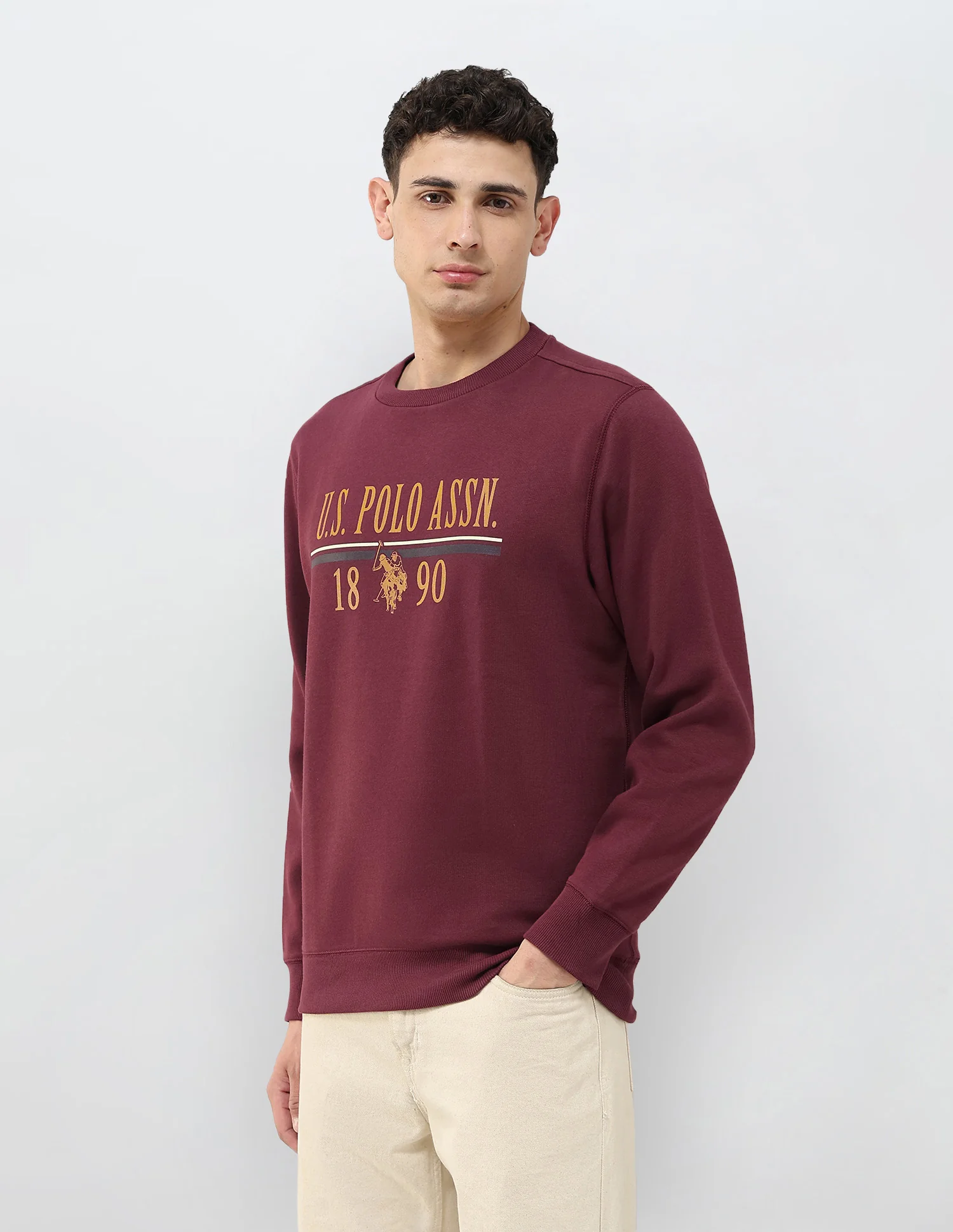 Brand Printed Regular Fit Sweatshirt - Image 4