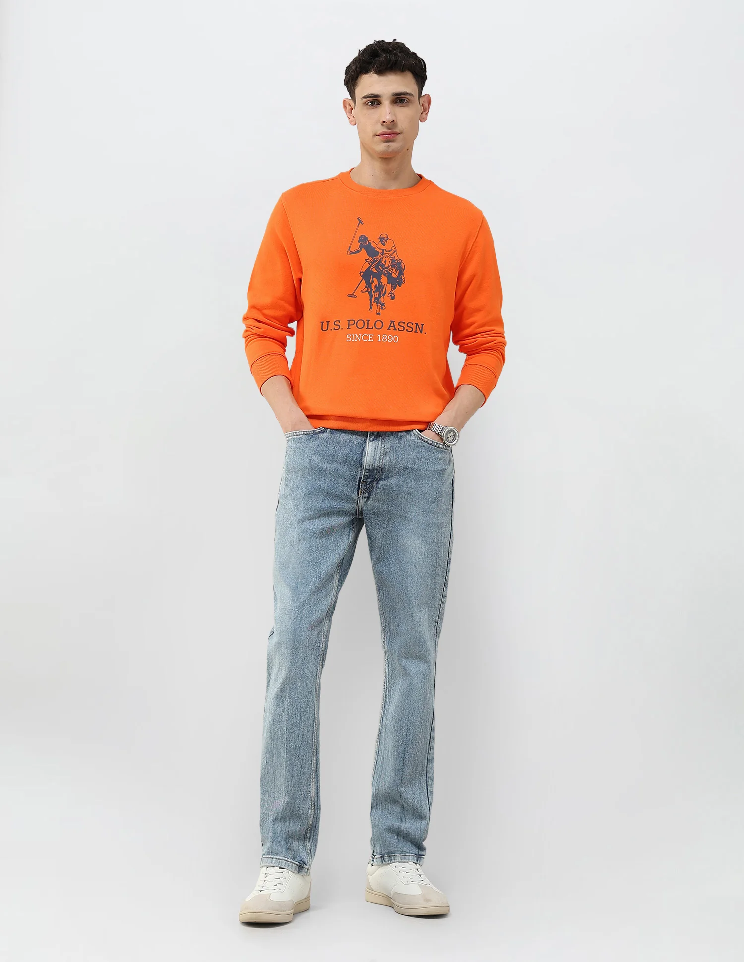 Brand Printed Regular Fit Sweatshirt - Image 3