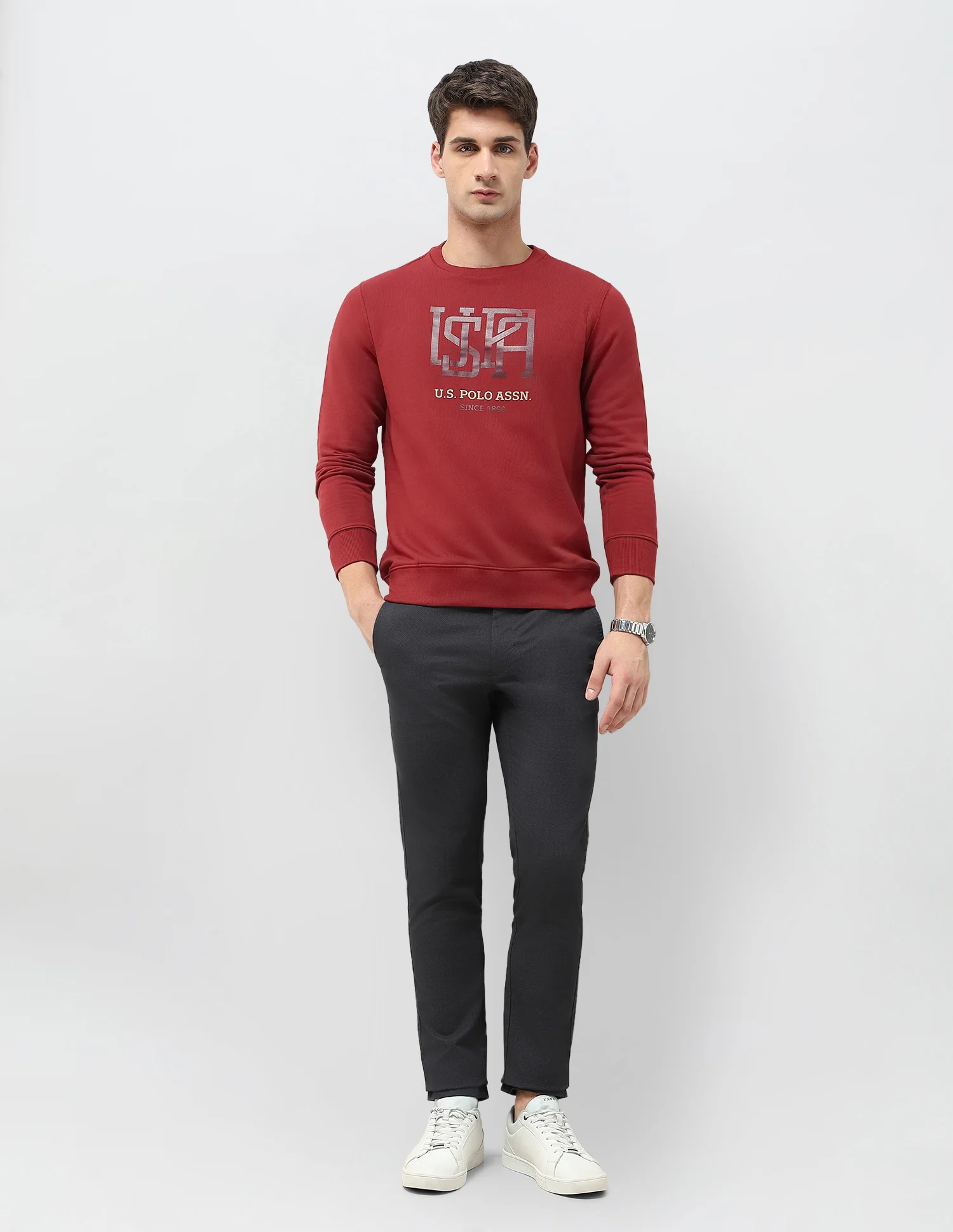 Brand Printed Regular Fit Sweatshirt - Image 3