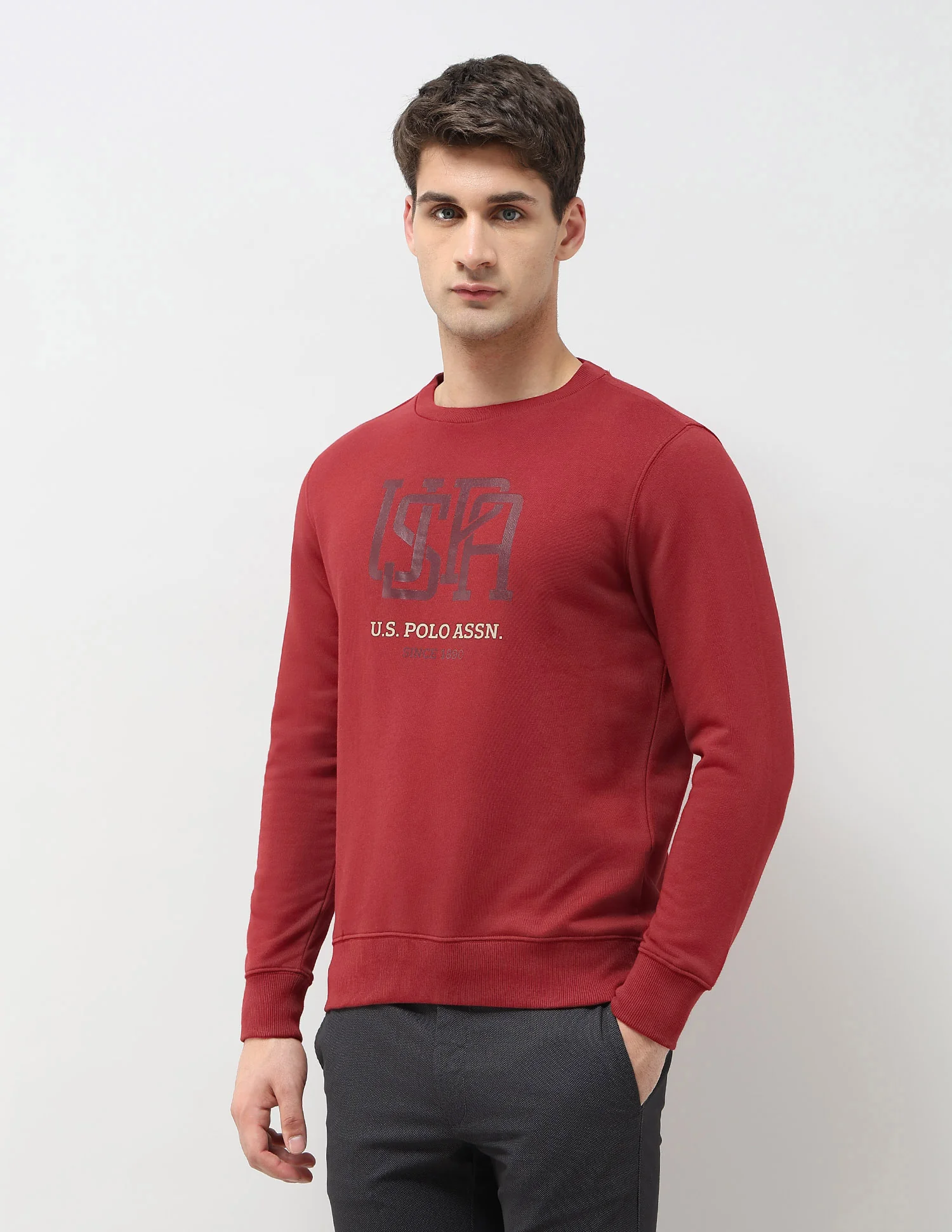 Brand Printed Regular Fit Sweatshirt - Image 4