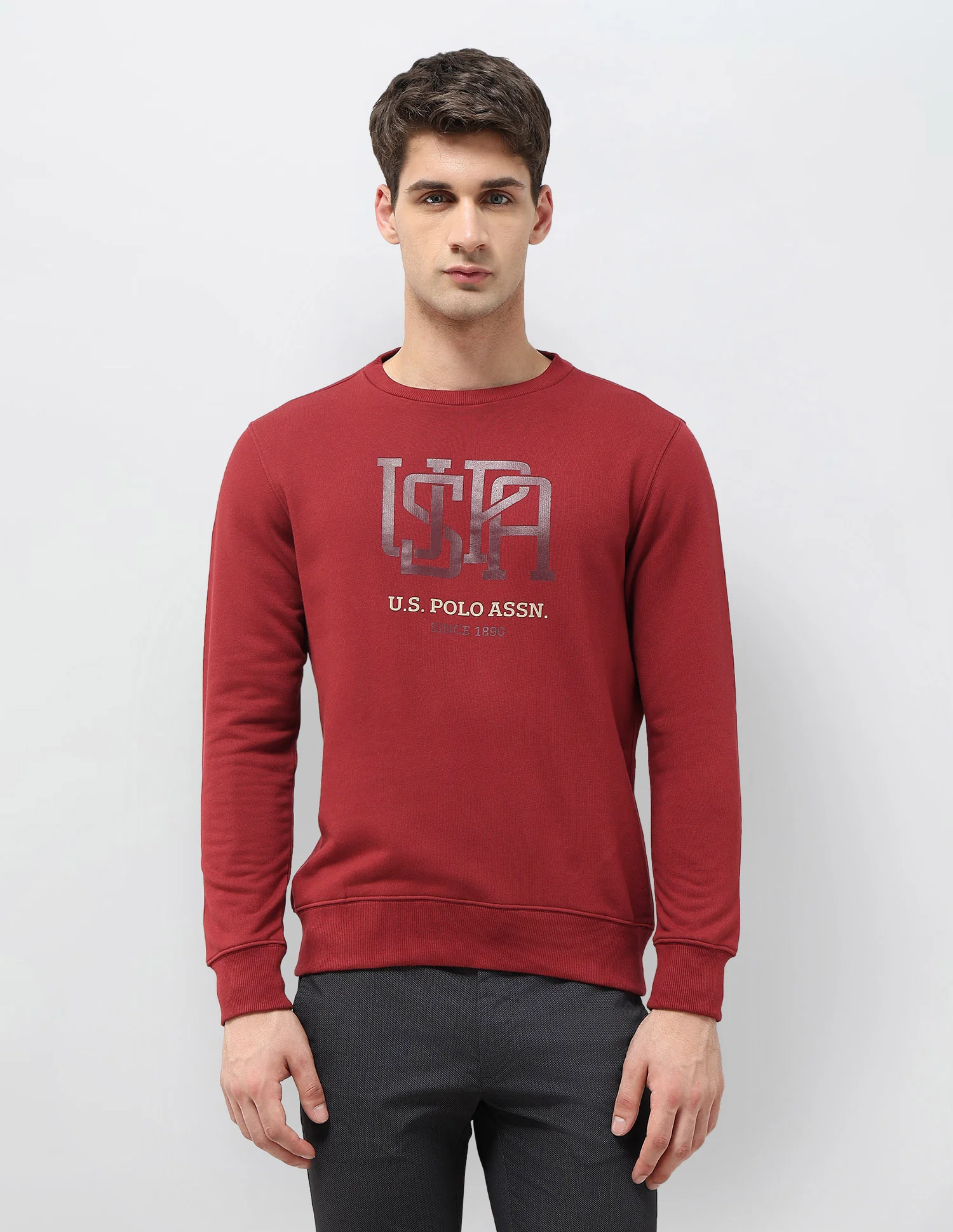 Brand Printed Regular Fit Sweatshirt - Image 6