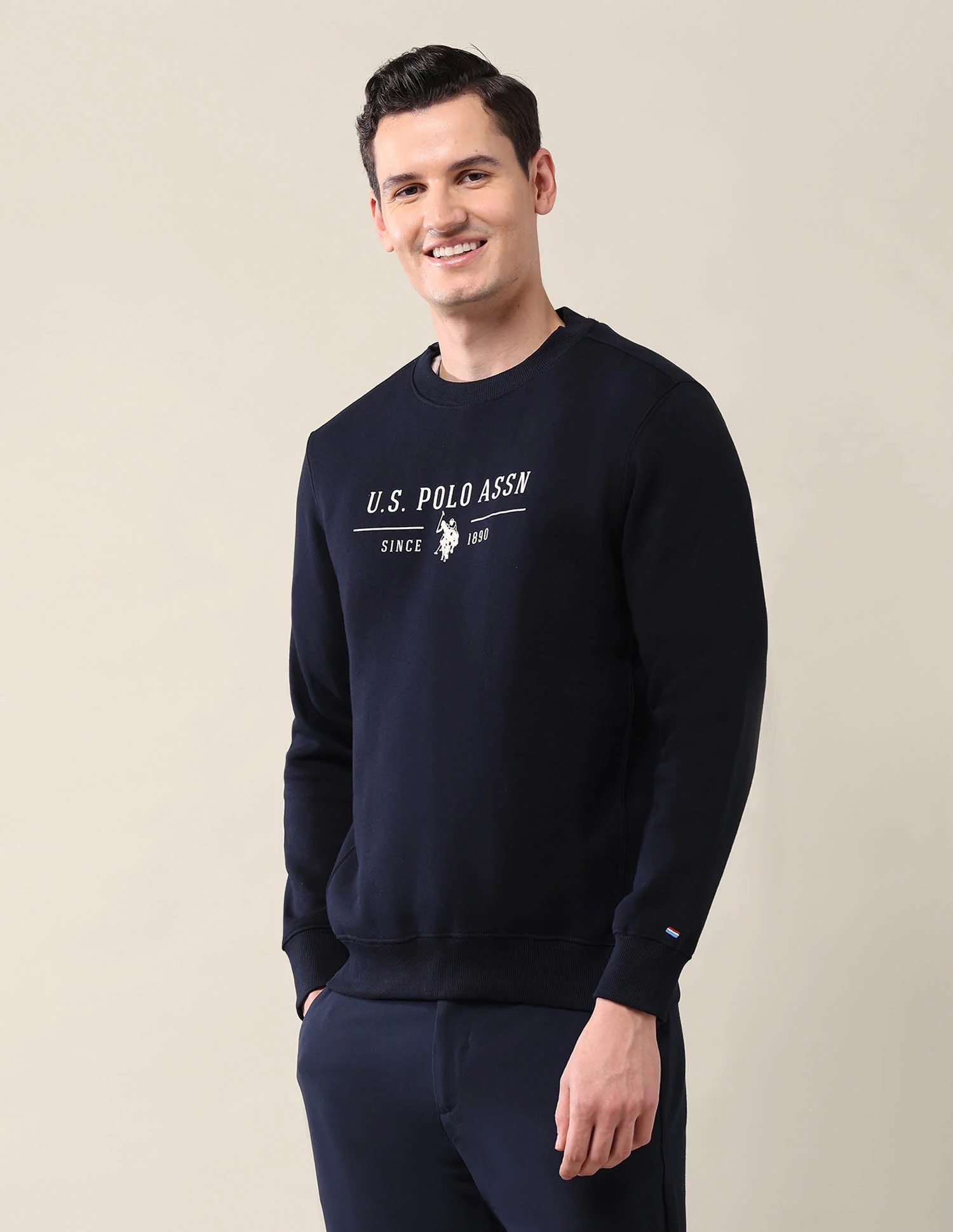 Brand Printed Regular Fit Sweatshirt - Image 4