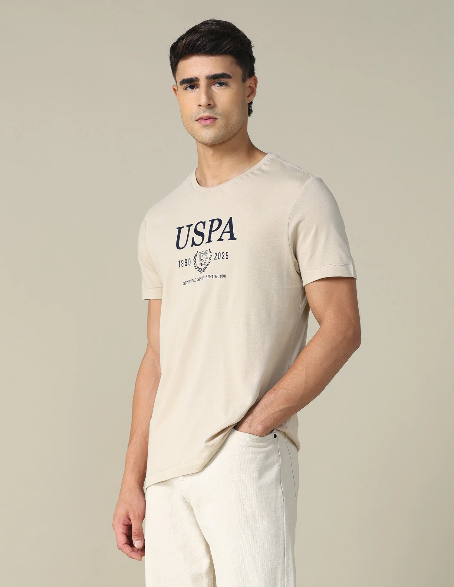 Brand Printed Regular Fit T-shirt - Image 4