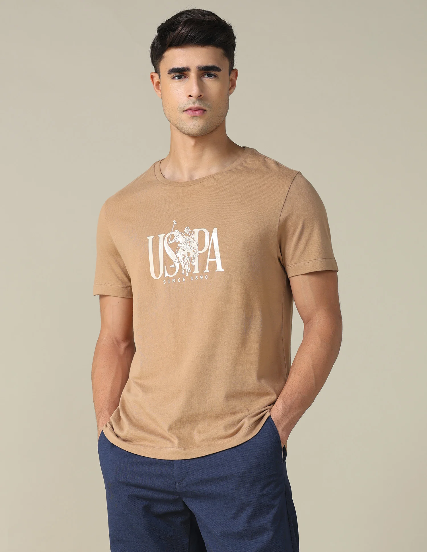 Brand Printed Regular Fit T-shirt