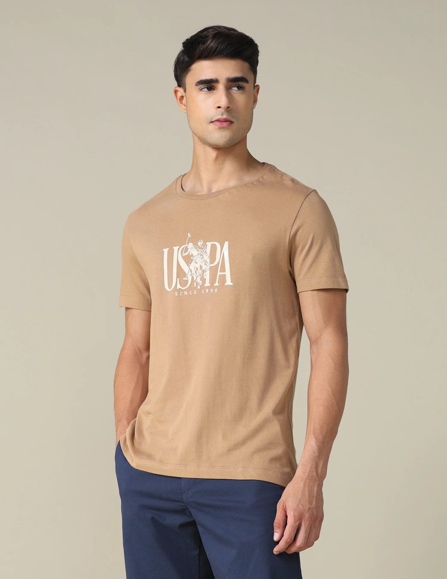 Brand Printed Regular Fit T-shirt - Image 4