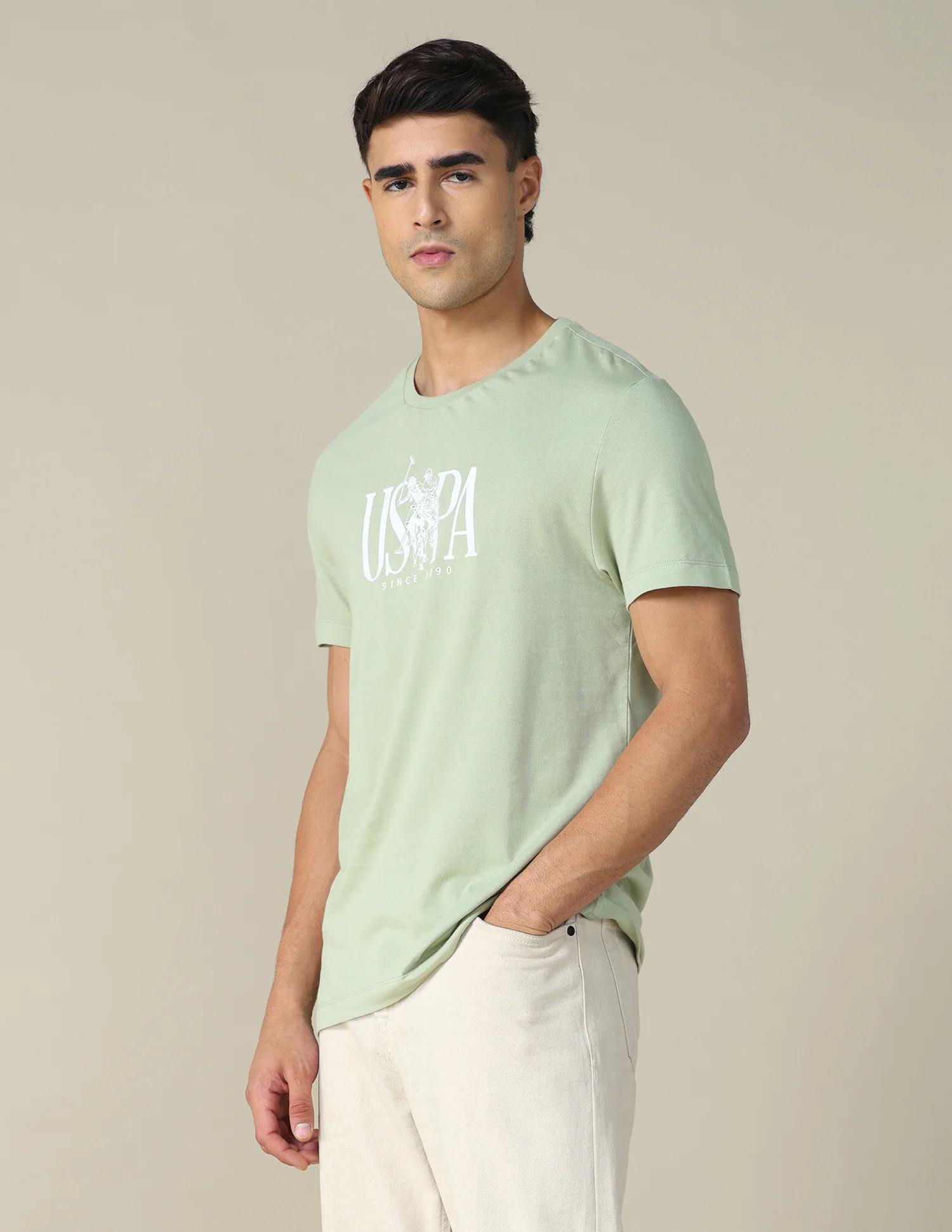 Brand Printed Regular Fit T-shirt - Image 4