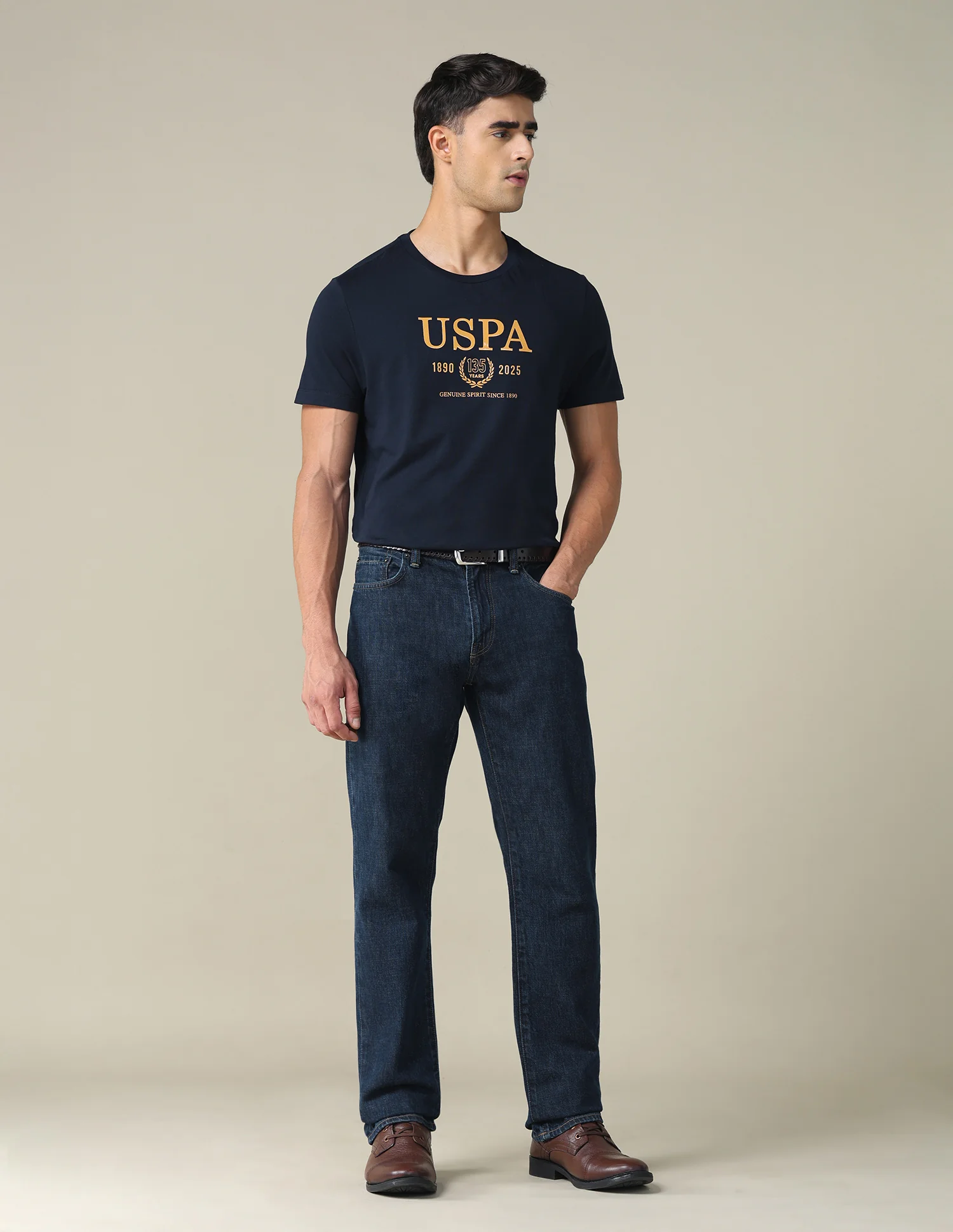 Brand Printed Regular Fit T-shirt - Image 3