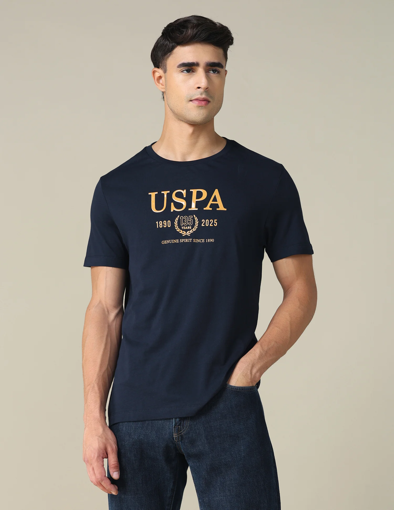 Brand Printed Regular Fit T-shirt - Image 6