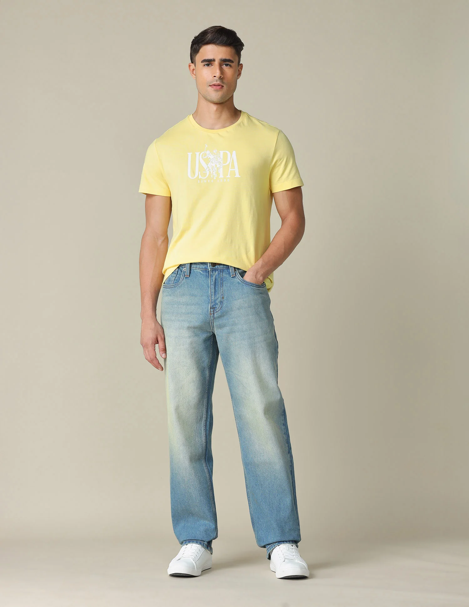Brand Printed Regular Fit T- Shirt - Image 3