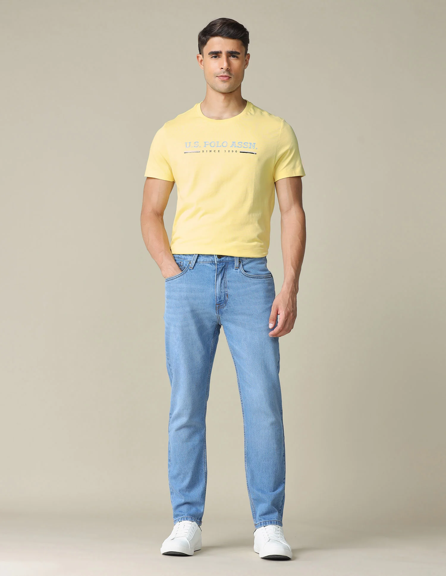 Brand Printed Regular Fit T- Shirt - Image 3