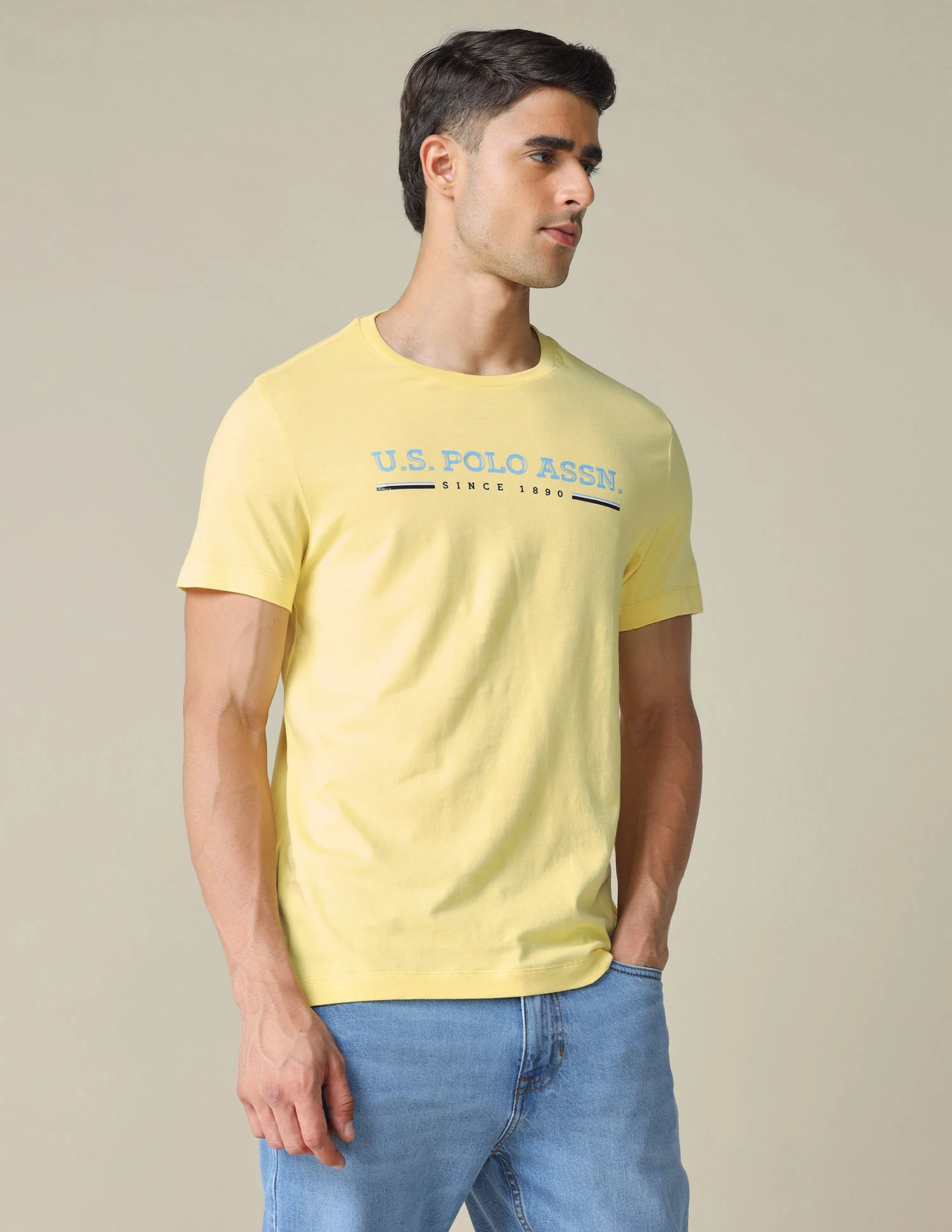 Brand Printed Regular Fit T- Shirt - Image 4