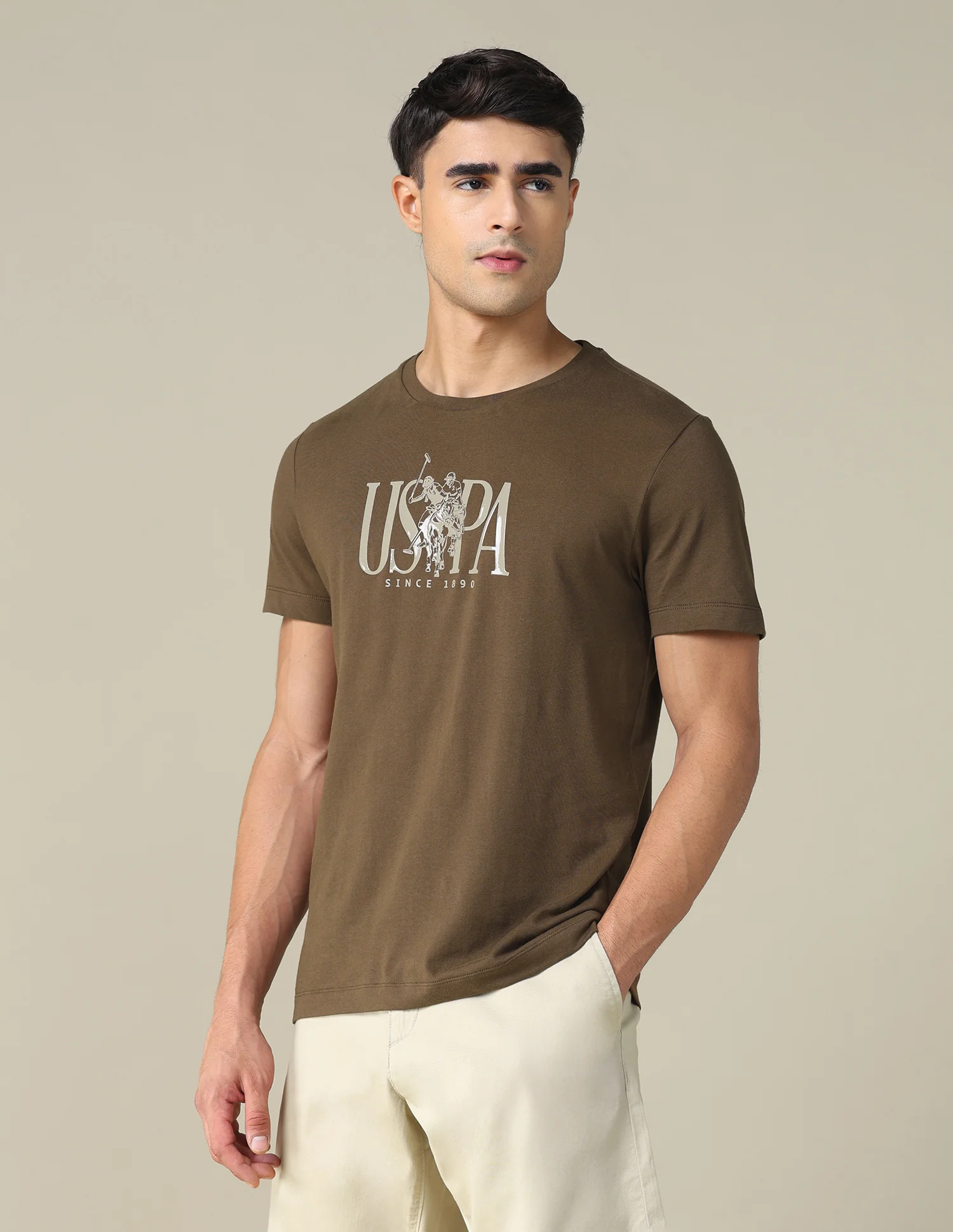 Brand Printed Regular Fit T-shirt - Image 4