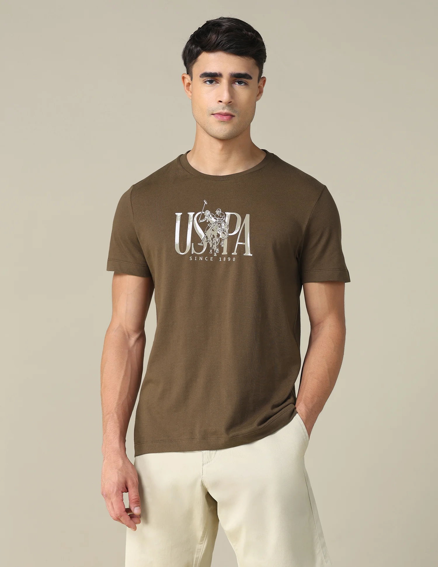 Brand Printed Regular Fit T-shirt - Image 6