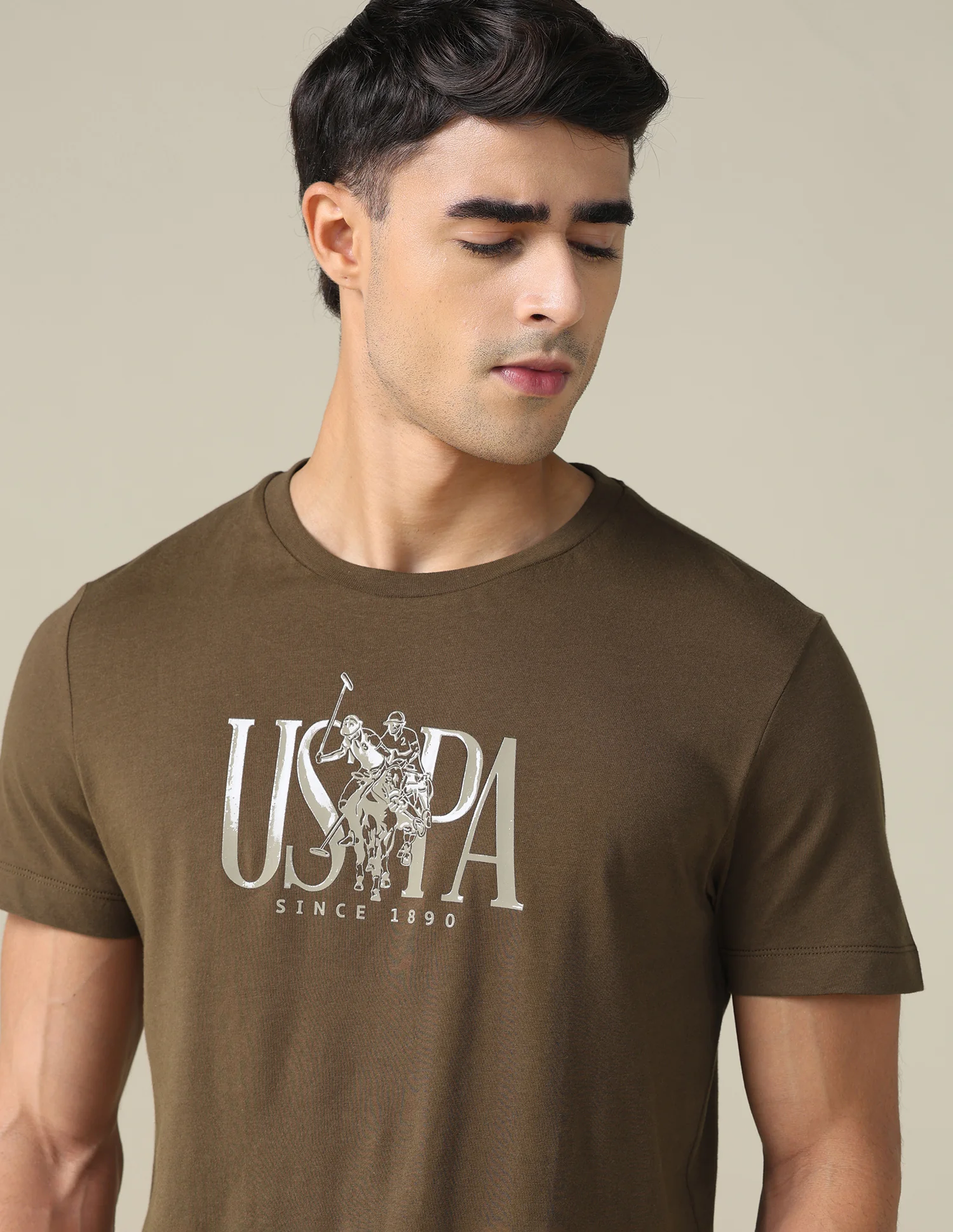 Brand Printed Regular Fit T-shirt - Image 7