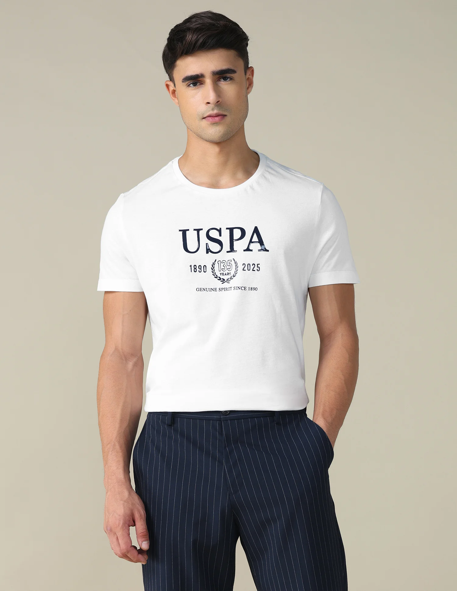 Brand Printed Regular Fit T-shirt