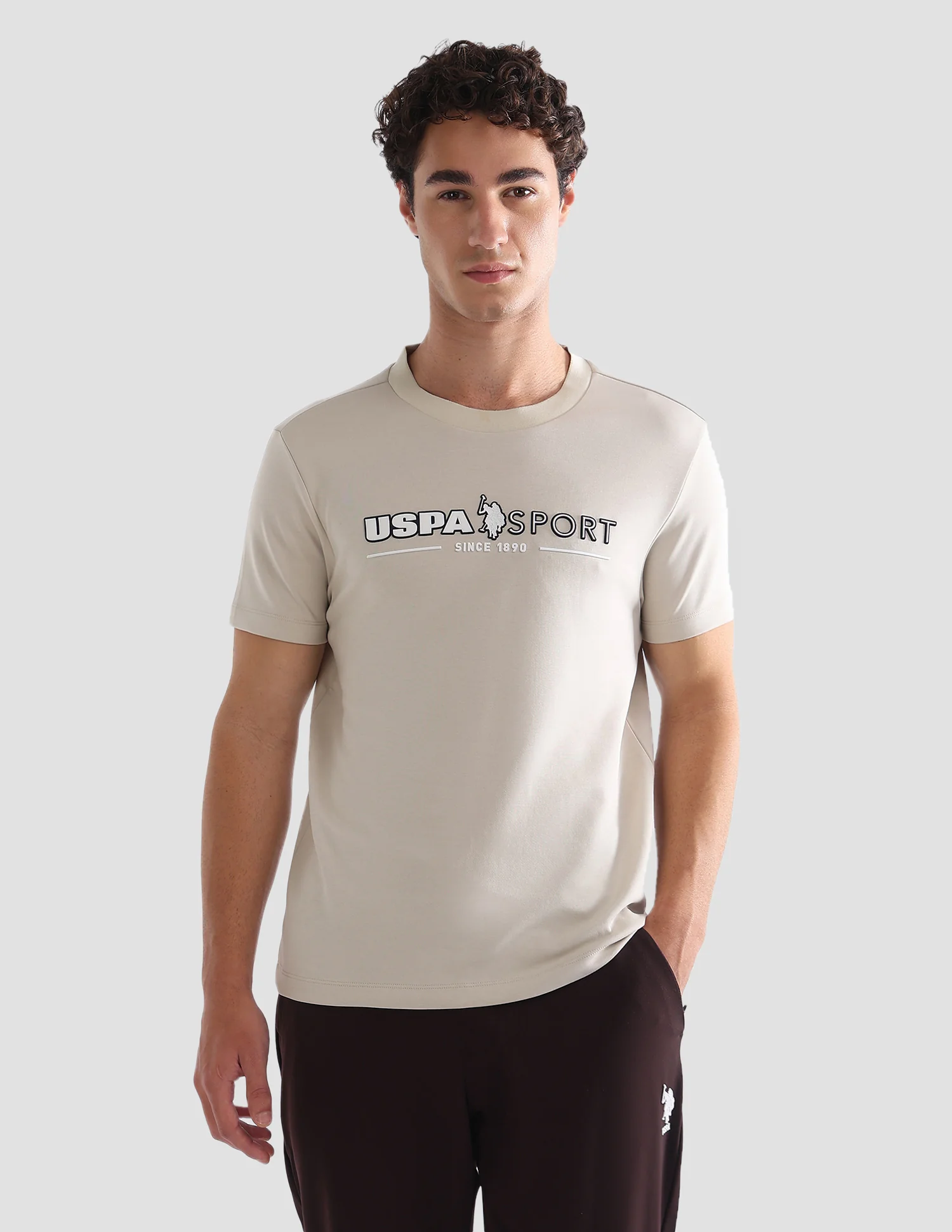 Brand Printed Slim Fit Active T-Shirt - Image 6