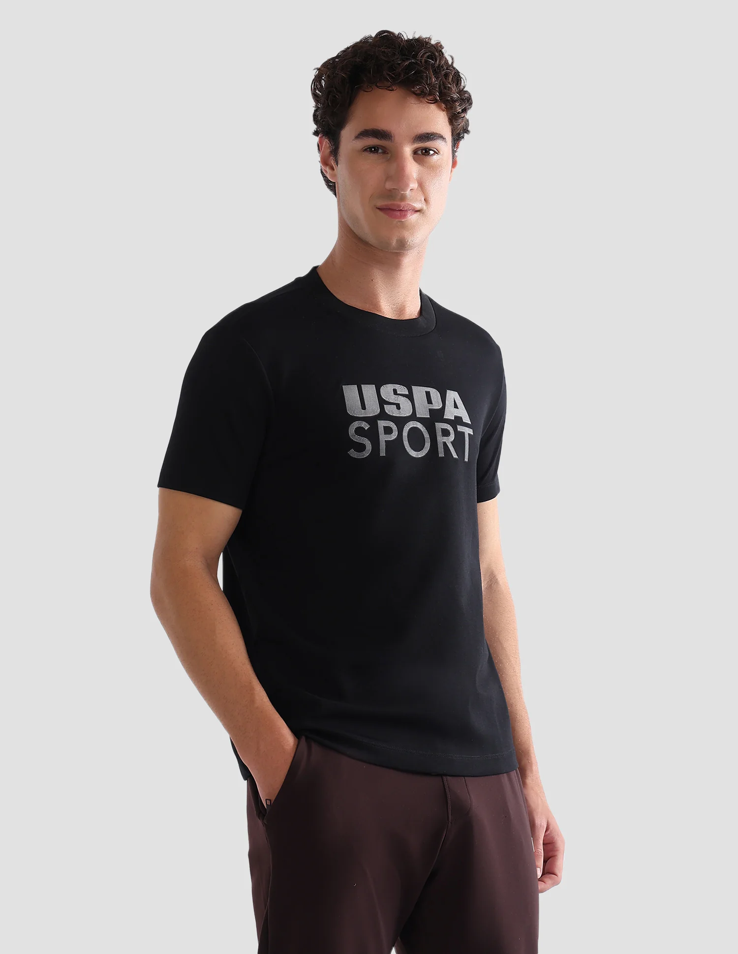 Brand Printed Slim Fit Active T-Shirt - Image 4