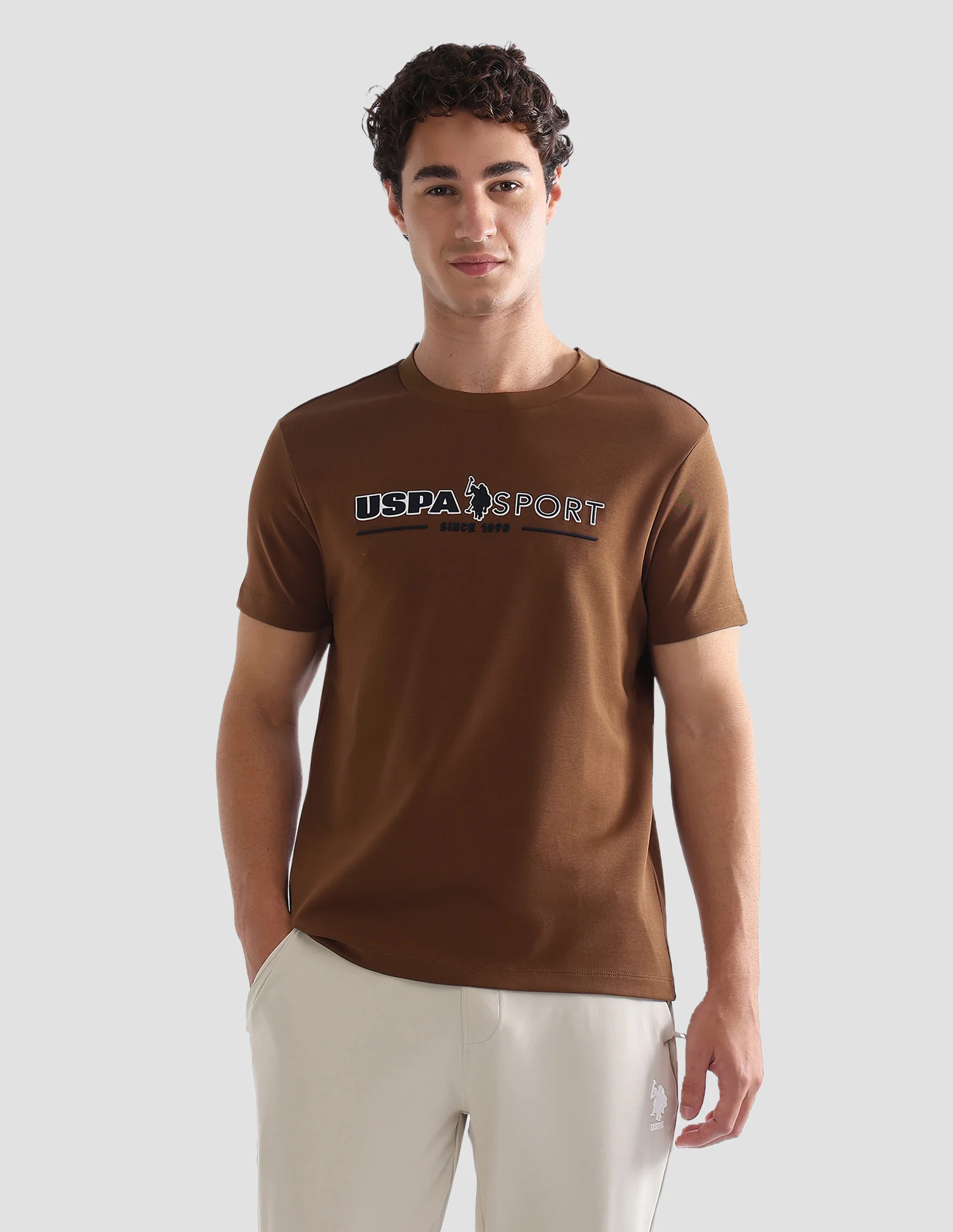 Brand Printed Slim Fit Active T-Shirt - Image 6