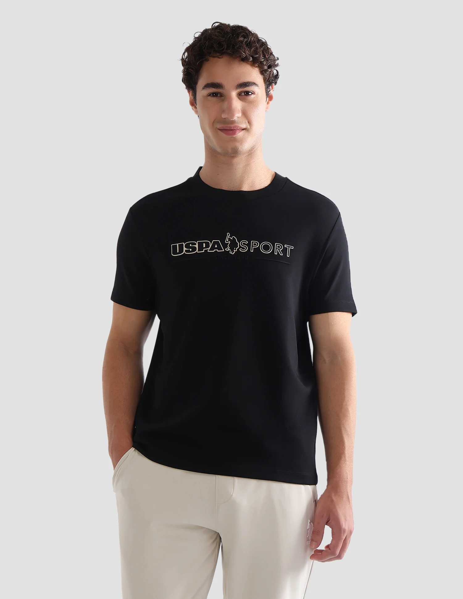 Brand Printed Slim Fit Active T-Shirt - Image 6