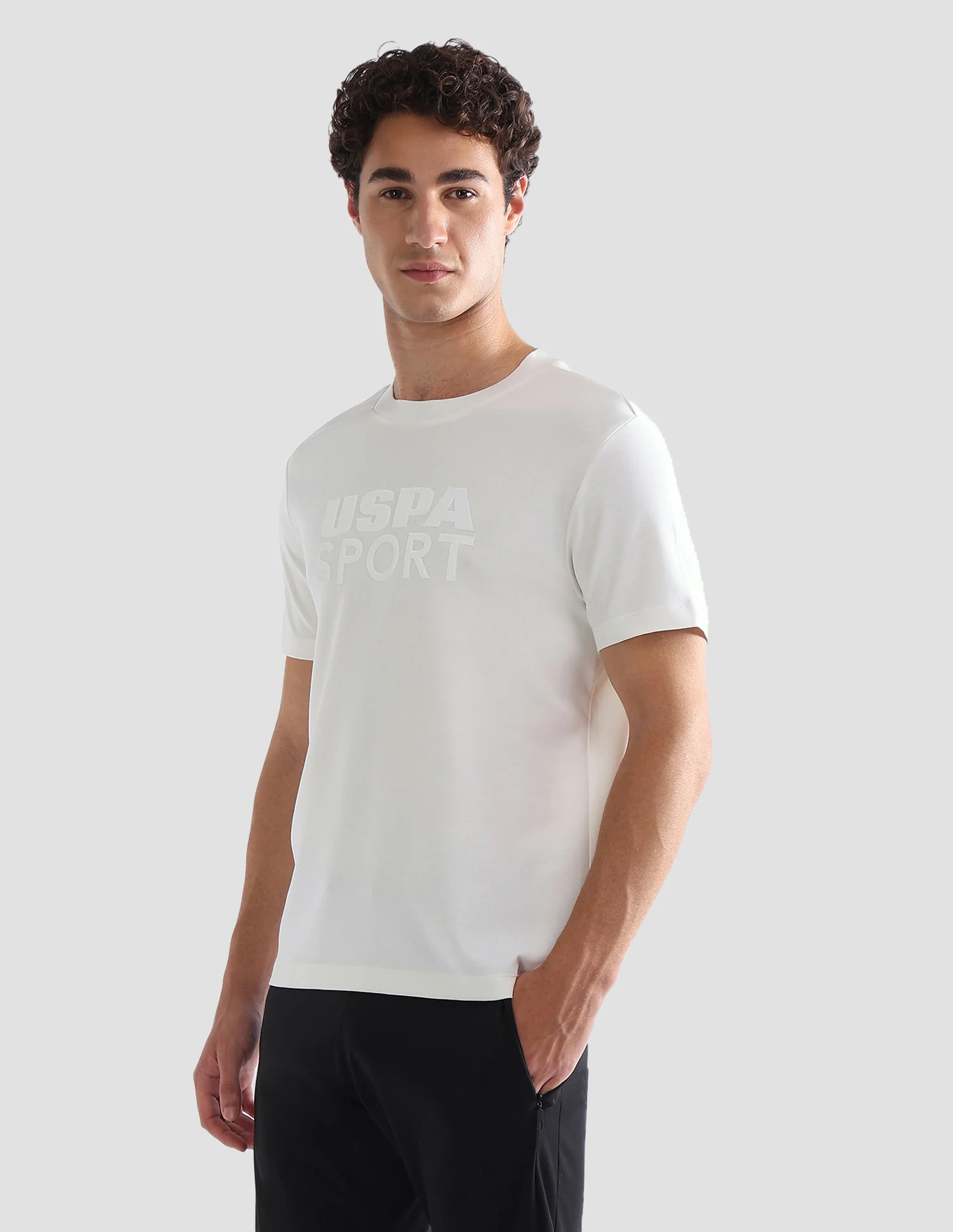 Brand Printed Slim Fit Active T-Shirt - Image 4