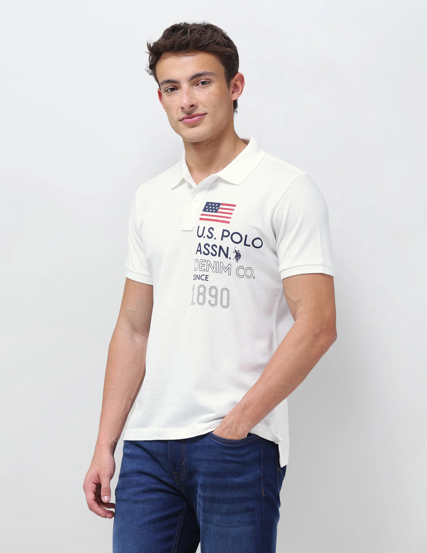 Brand Printed Slim Fit Polo Shirt - Image 4