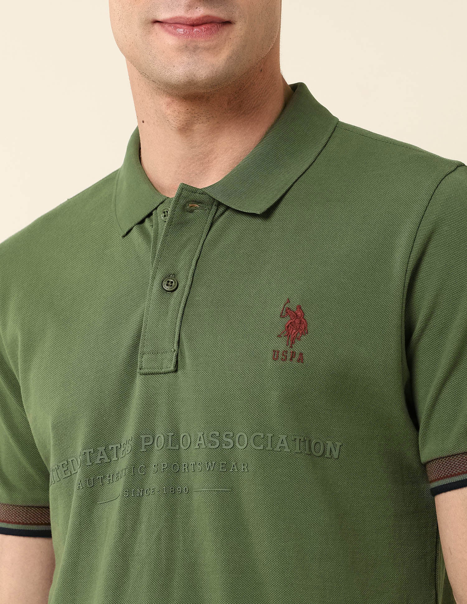 Brand Printed Slim Fit Polo Shirt - Image 7