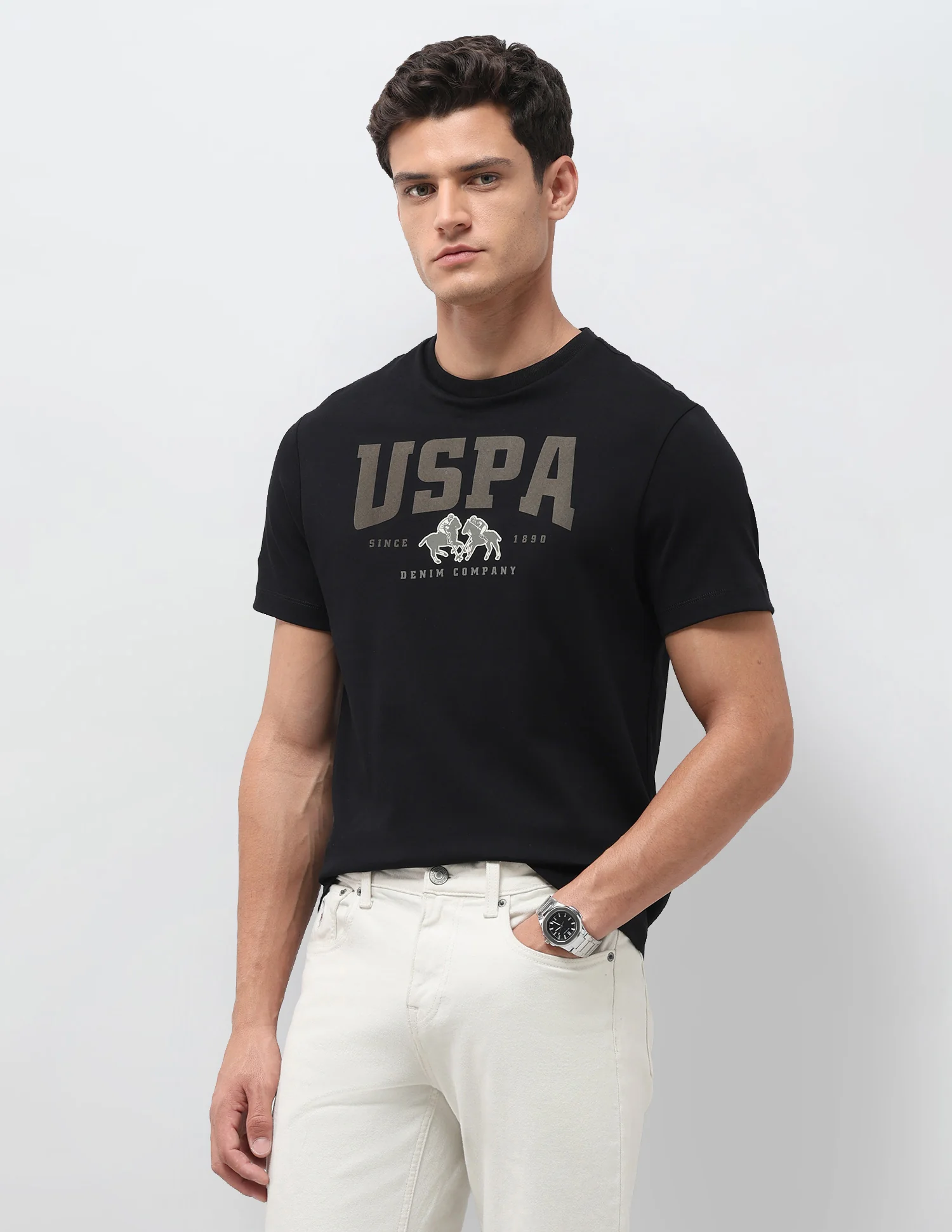Brand Printed Slim Fit T-Shirt