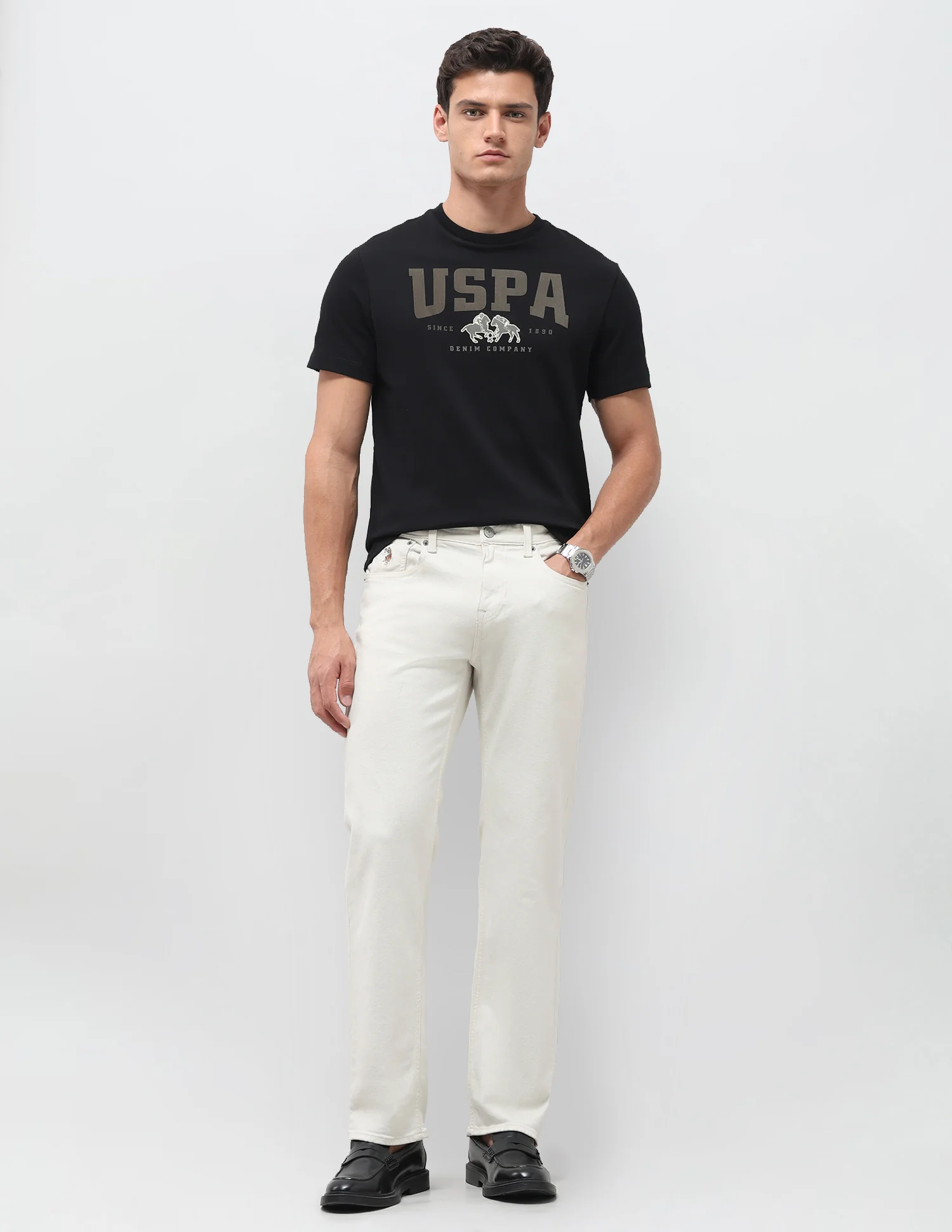 Brand Printed Slim Fit T-Shirt - Image 3
