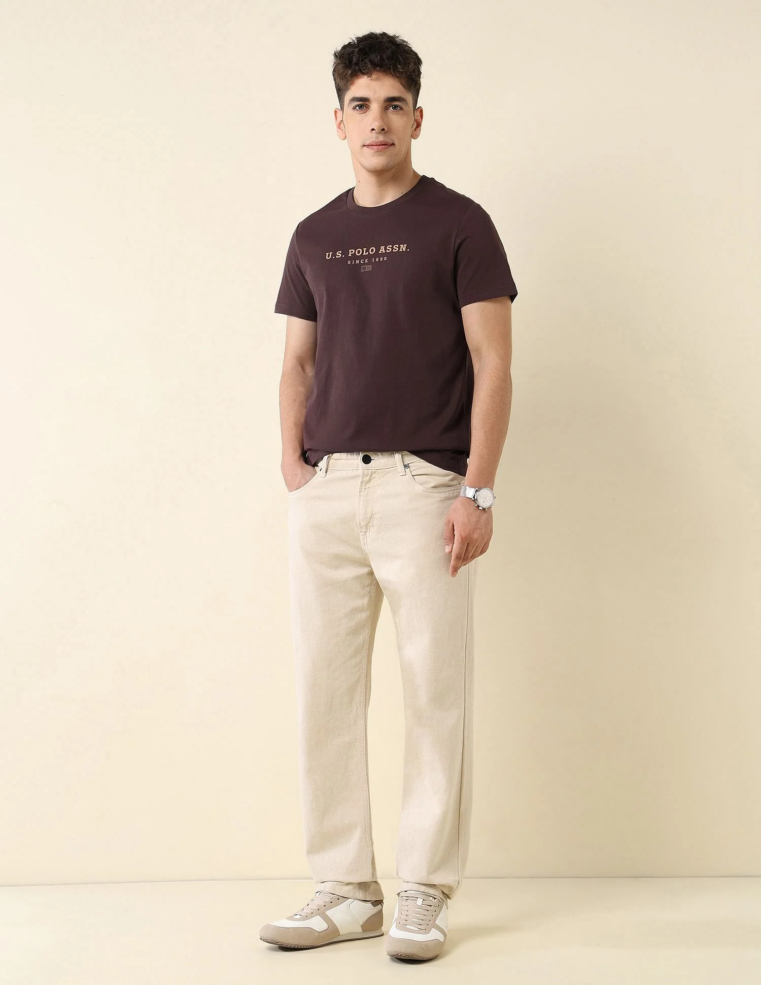 Brand Printed Slim Fit T-Shirt - Image 3