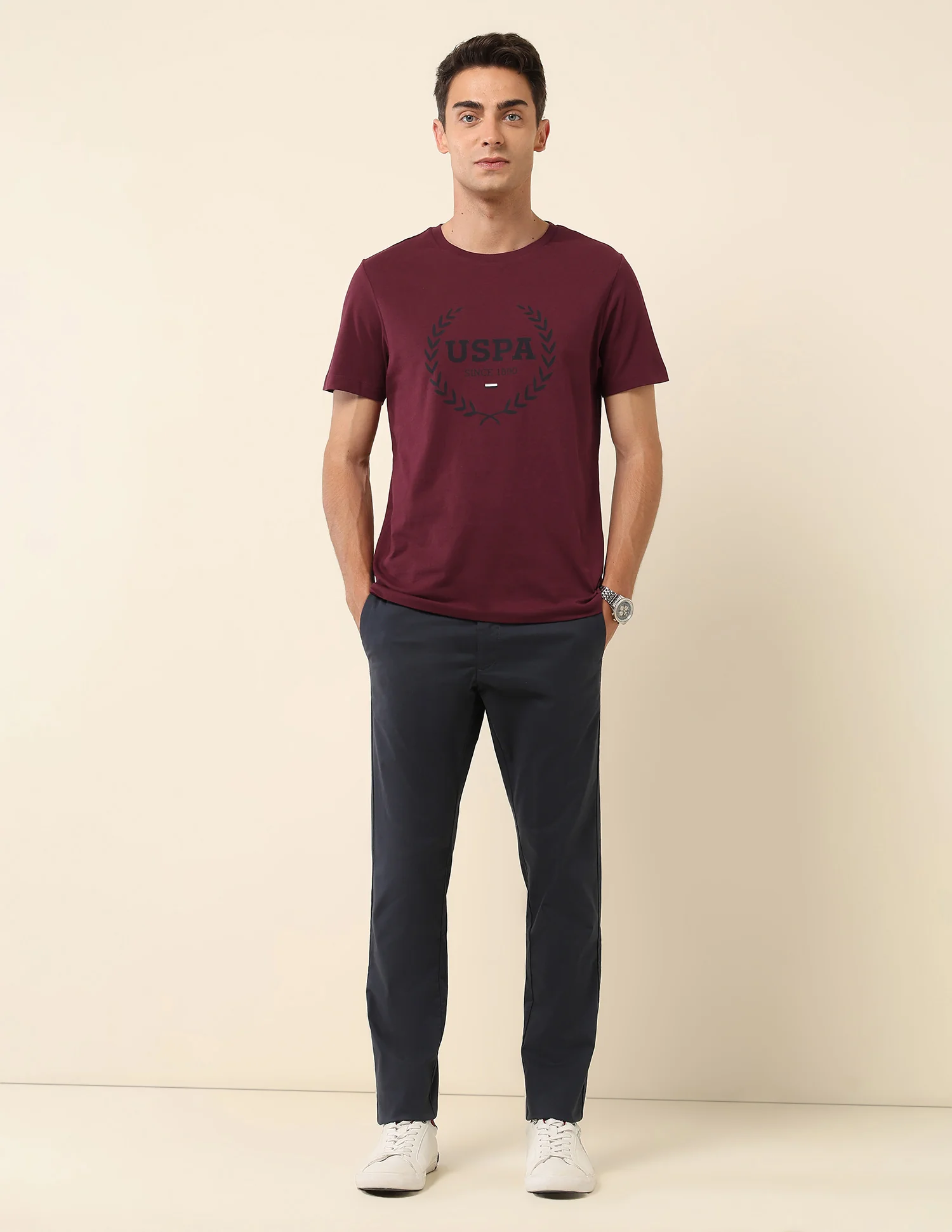 Brand Printed Slim Fit T-Shirt - Image 3