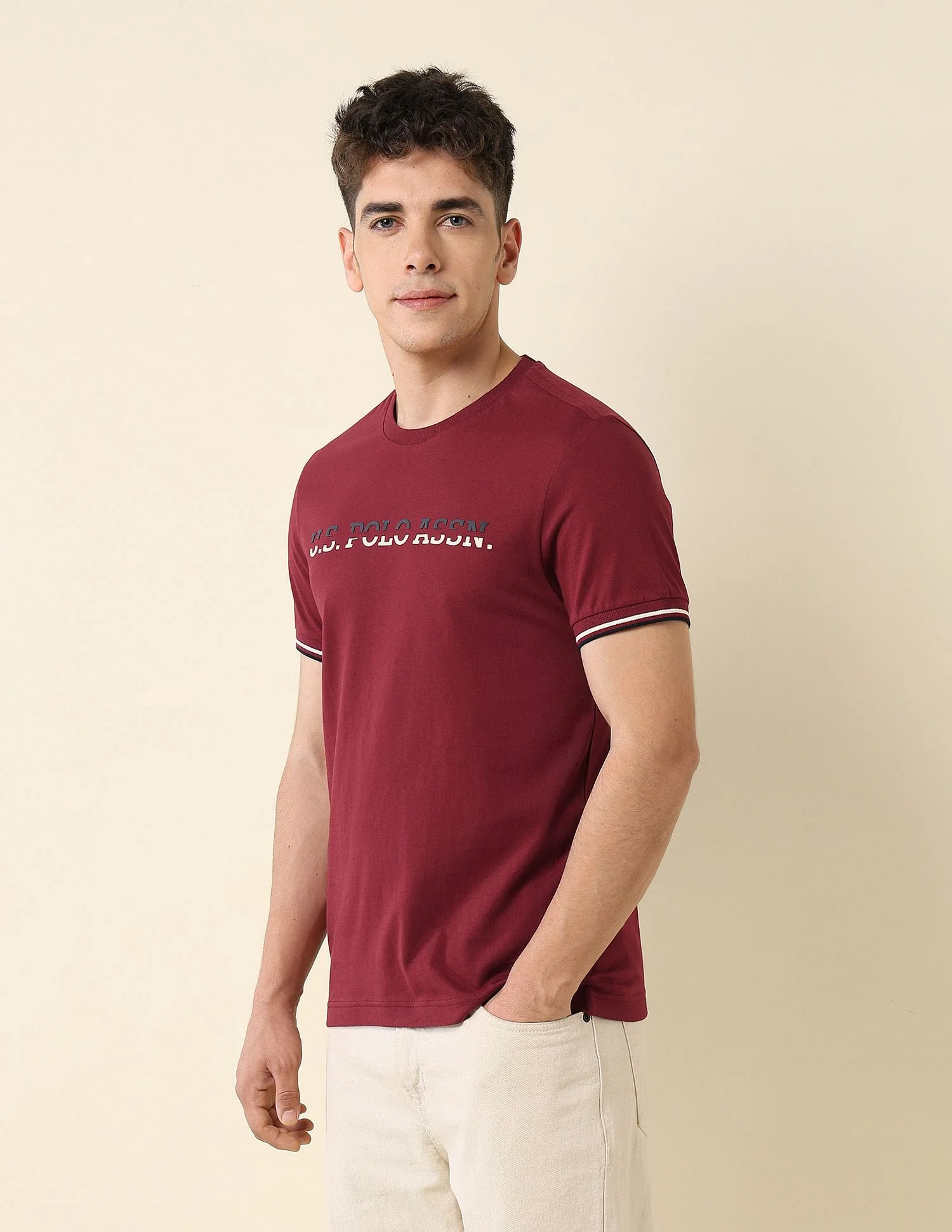 Brand Printed Slim Fit T-Shirt - Image 4