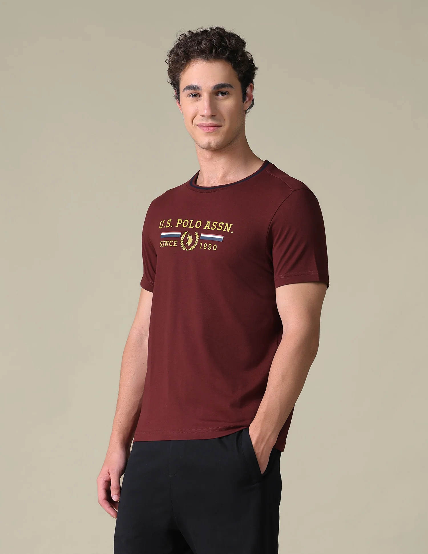 Brand Printed Slim Fit T-Shirt - Image 4