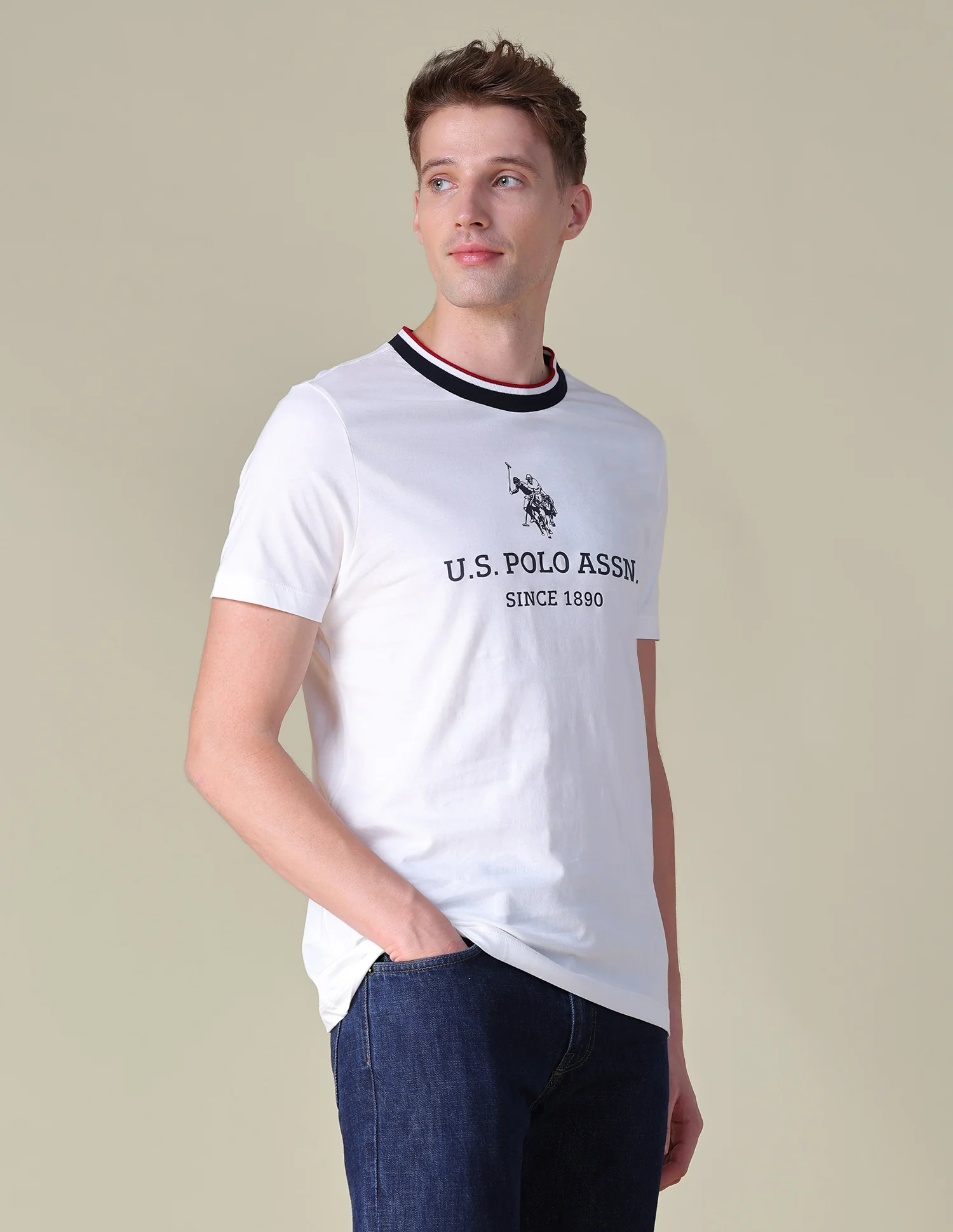 Brand Printed Slim Fit T-Shirt - Image 4