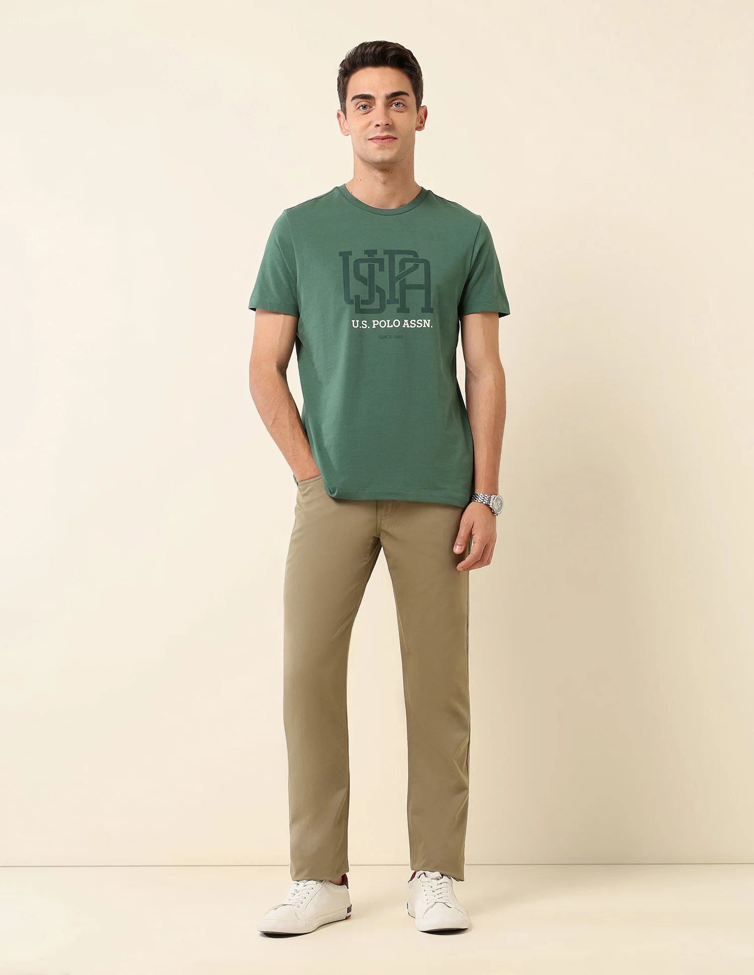 Brand Printed Slim Fit T- Shirt - Image 3
