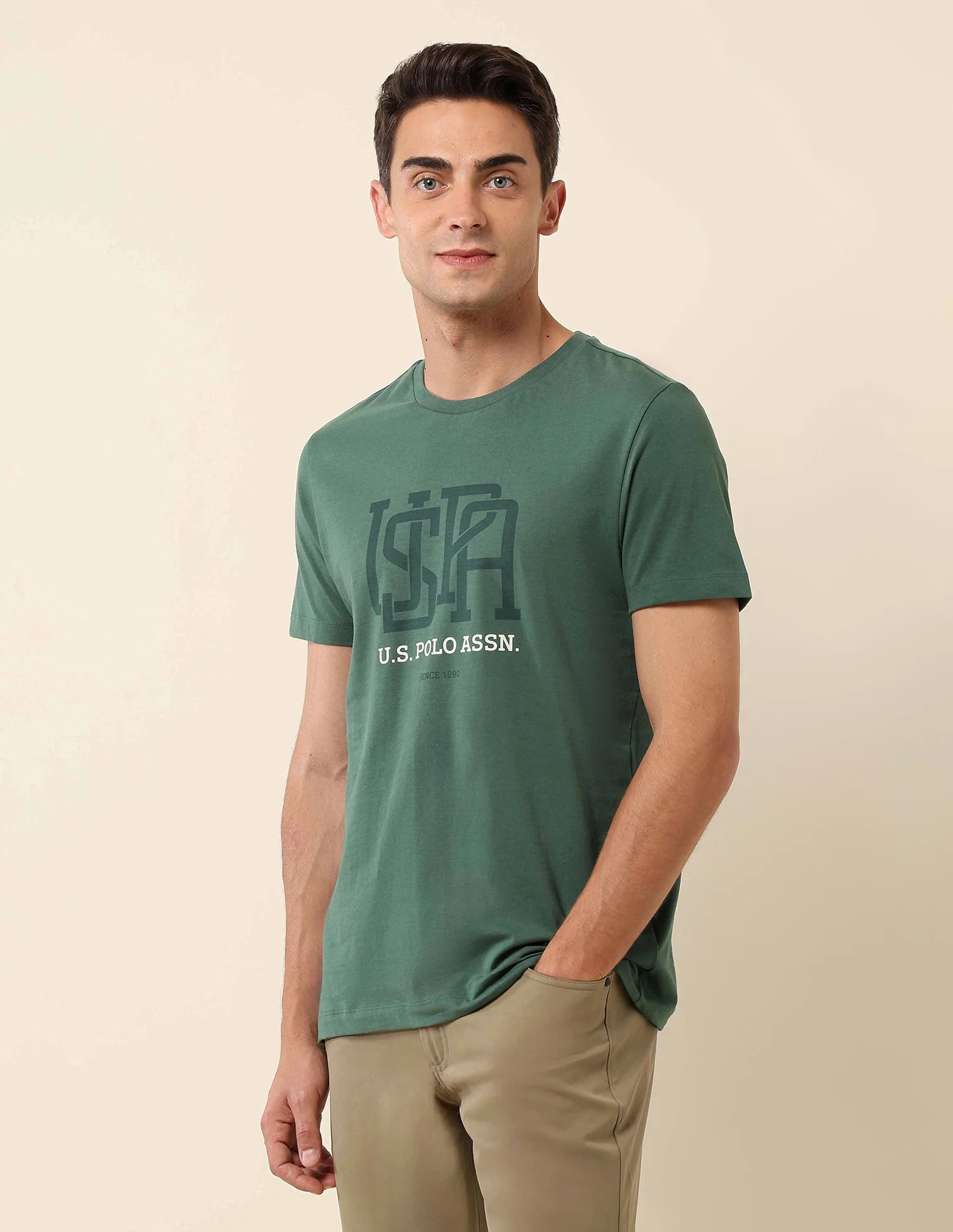 Brand Printed Slim Fit T- Shirt - Image 4