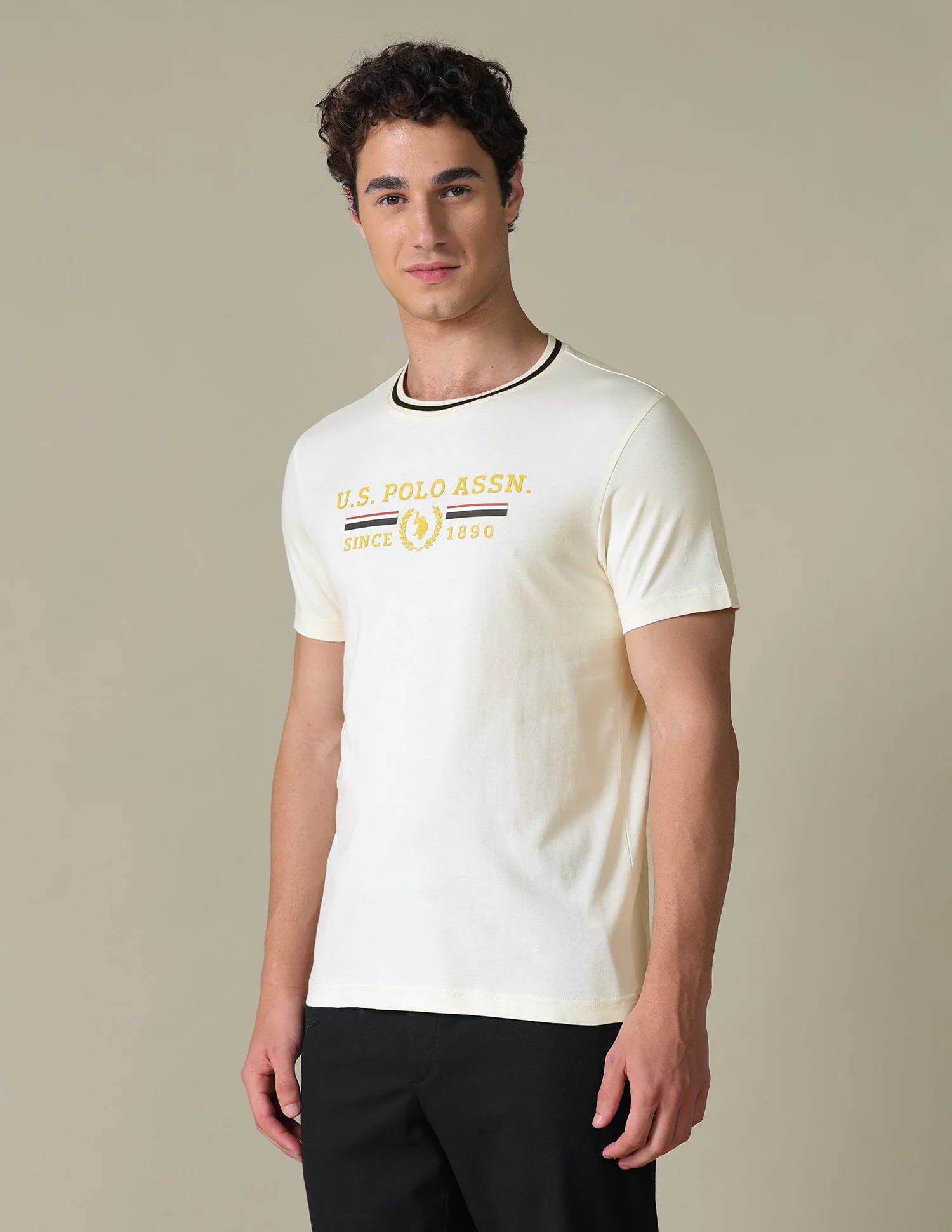Brand Printed Slim Fit T-Shirt - Image 4