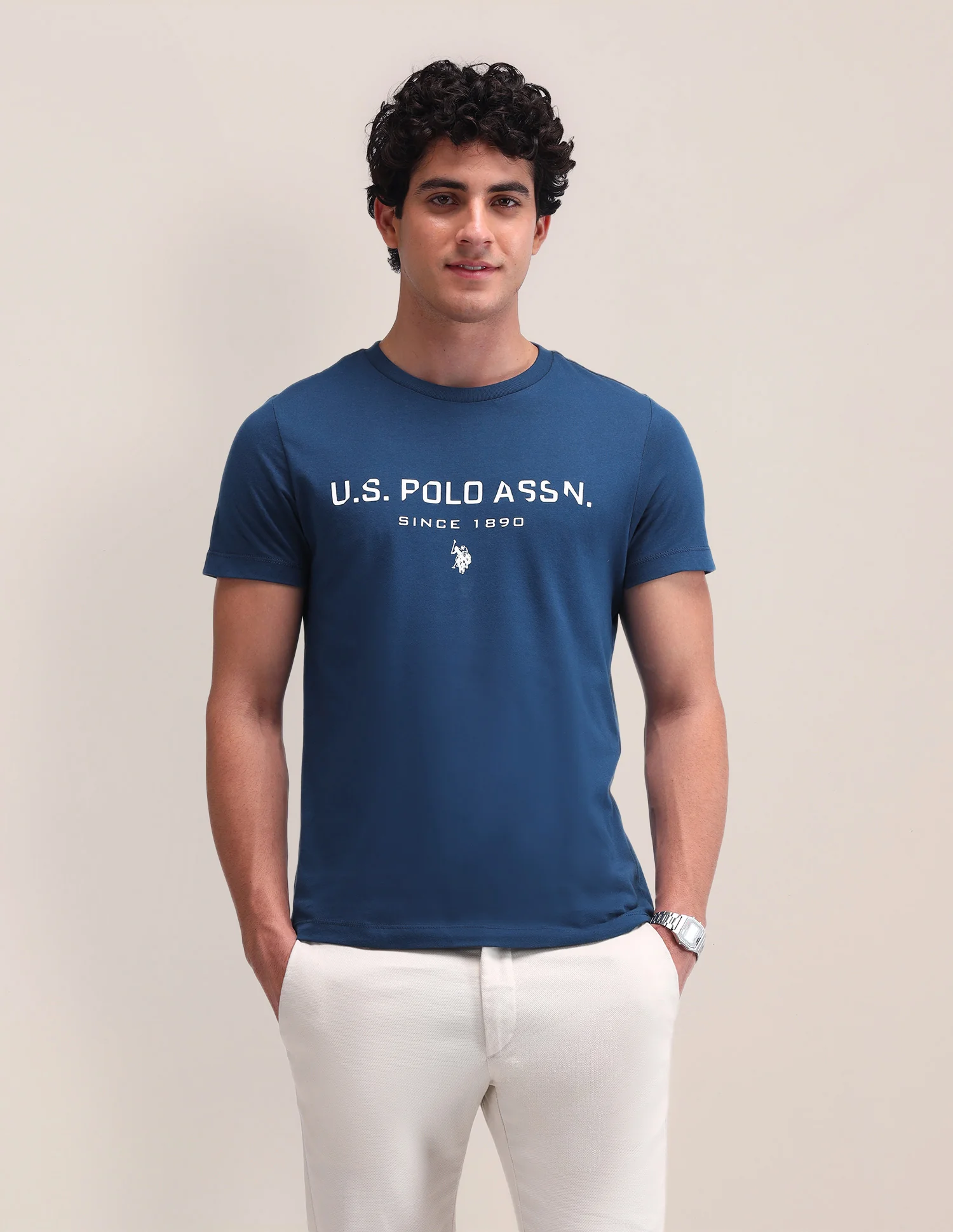 Brand Printed Slim Fit T-Shirt