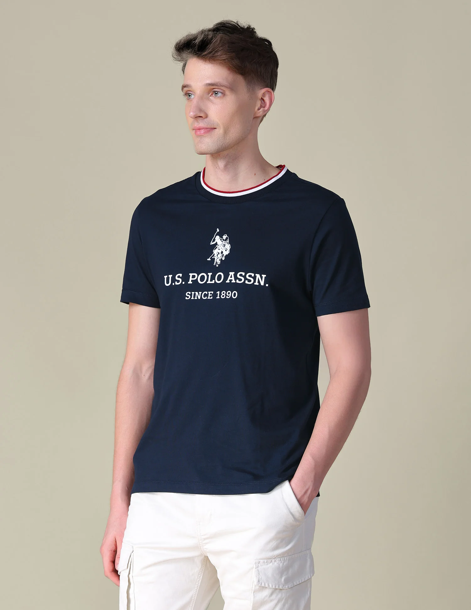 Brand Printed Slim Fit T-Shirt - Image 4