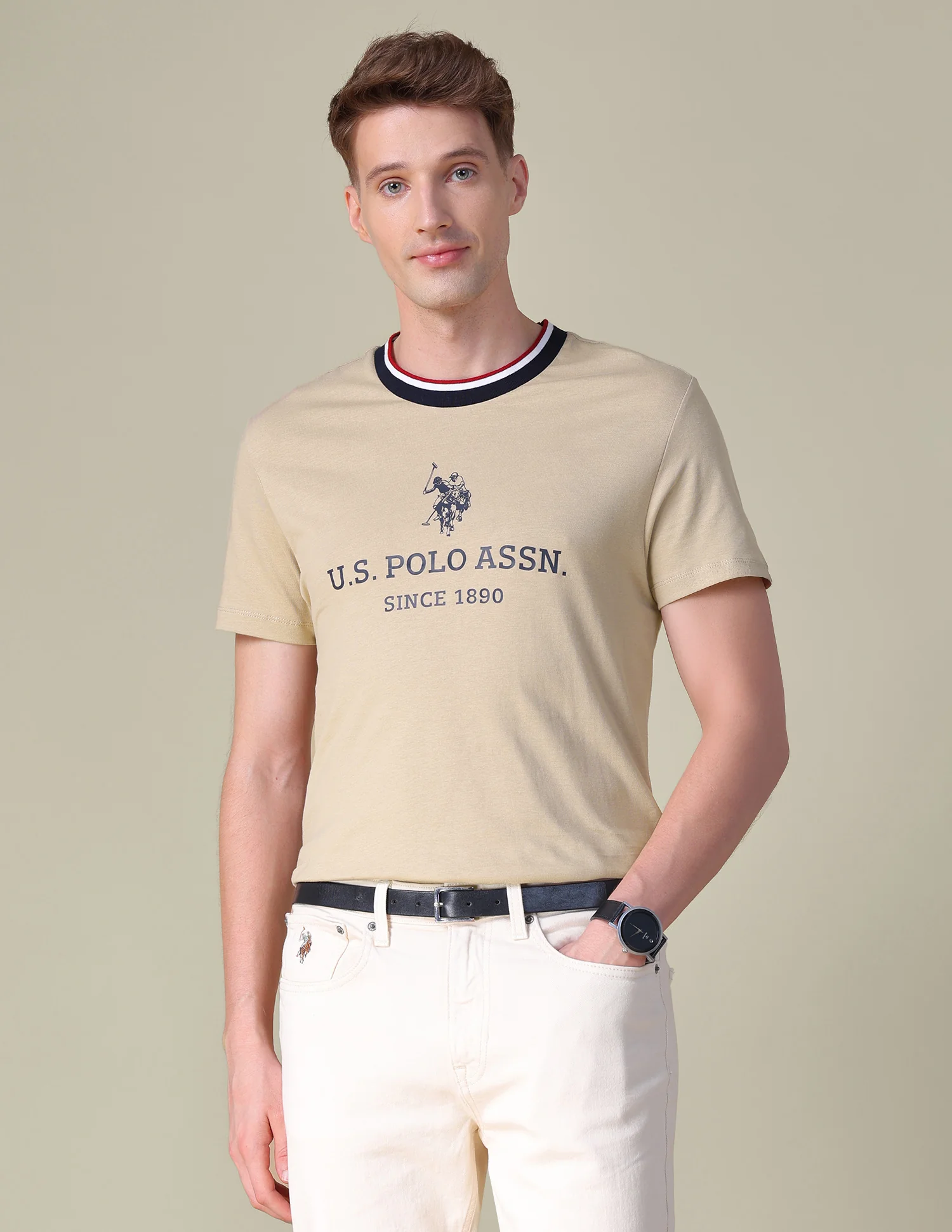 Brand Printed Slim Fit T-Shirt