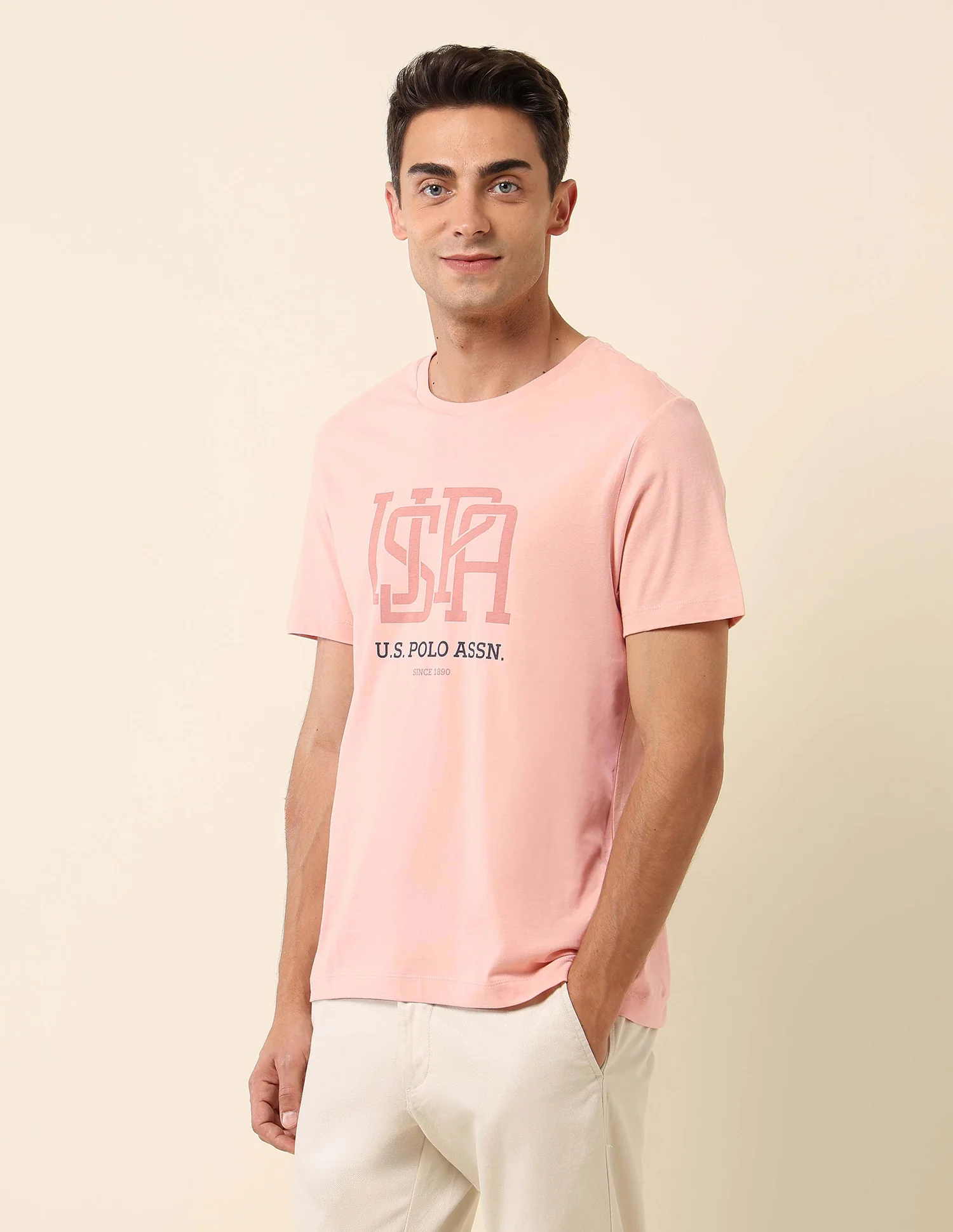 Brand Printed Slim Fit T- Shirt - Image 4