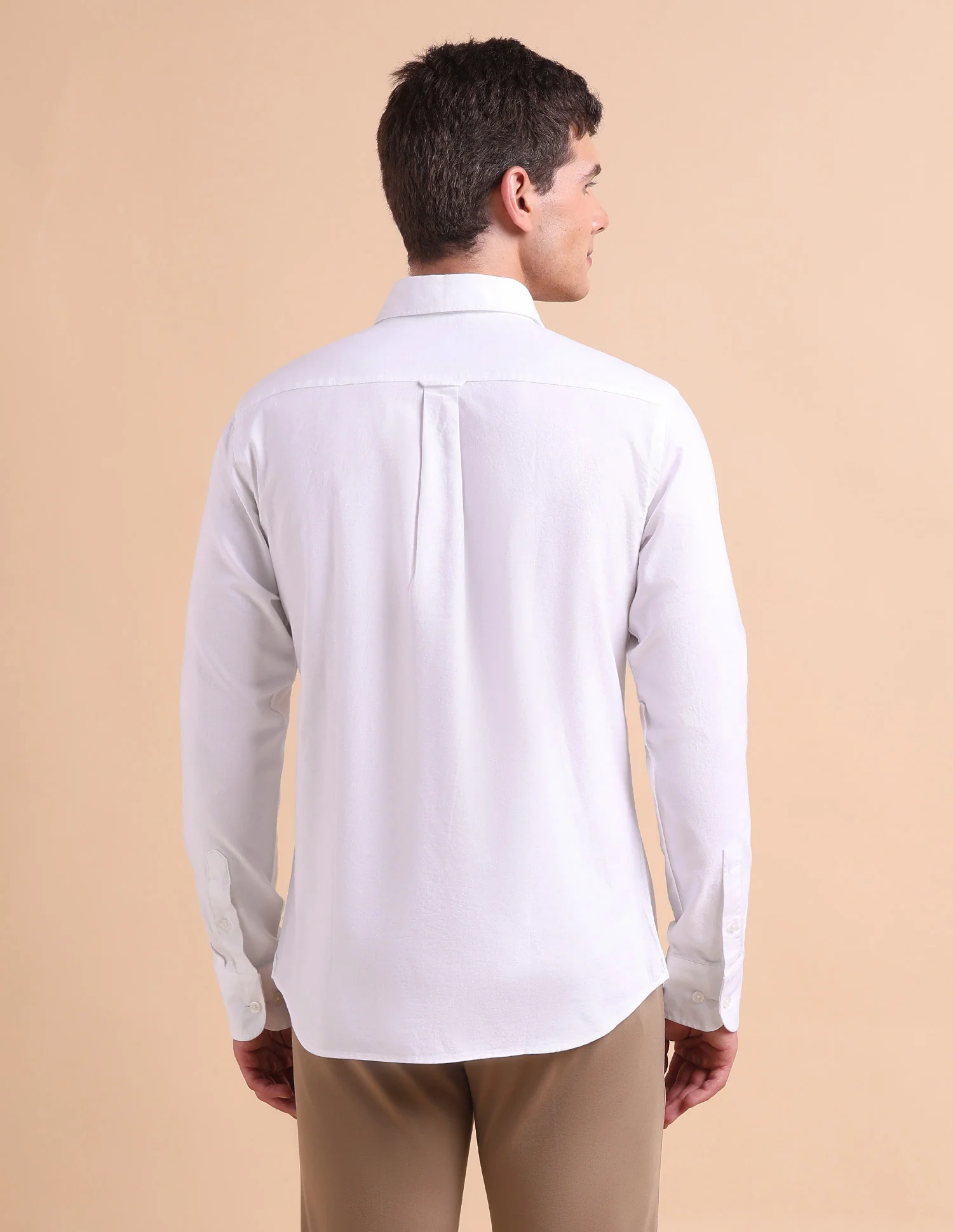 Brand Printed Tailored Fit Oxford Shirt - Image 5