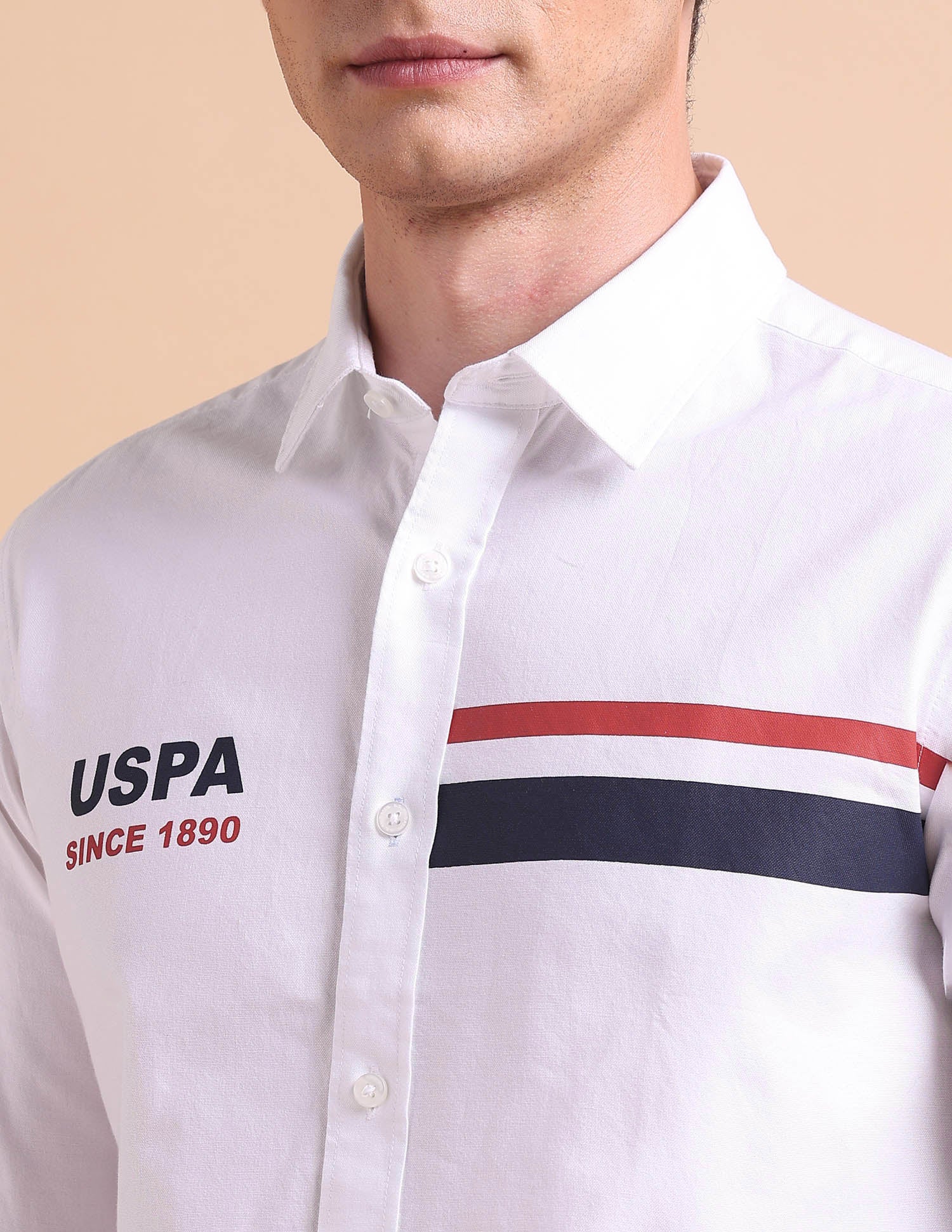 Brand Printed Tailored Fit Oxford Shirt - Image 7
